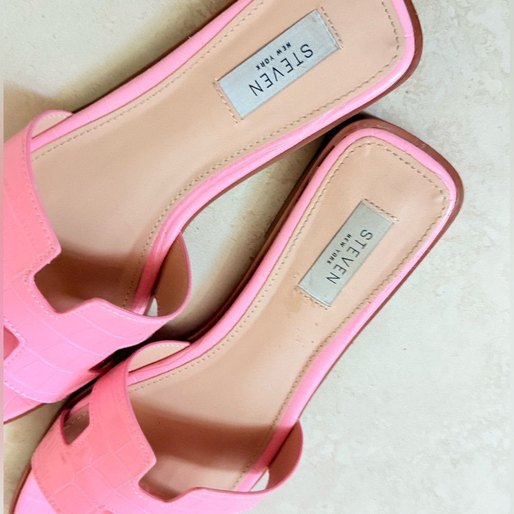 Steve Madden Steve Madden Pink Sandals with Modern Square Strap sz 9 Size US 9 / IT 39 - 2 Thumbnail