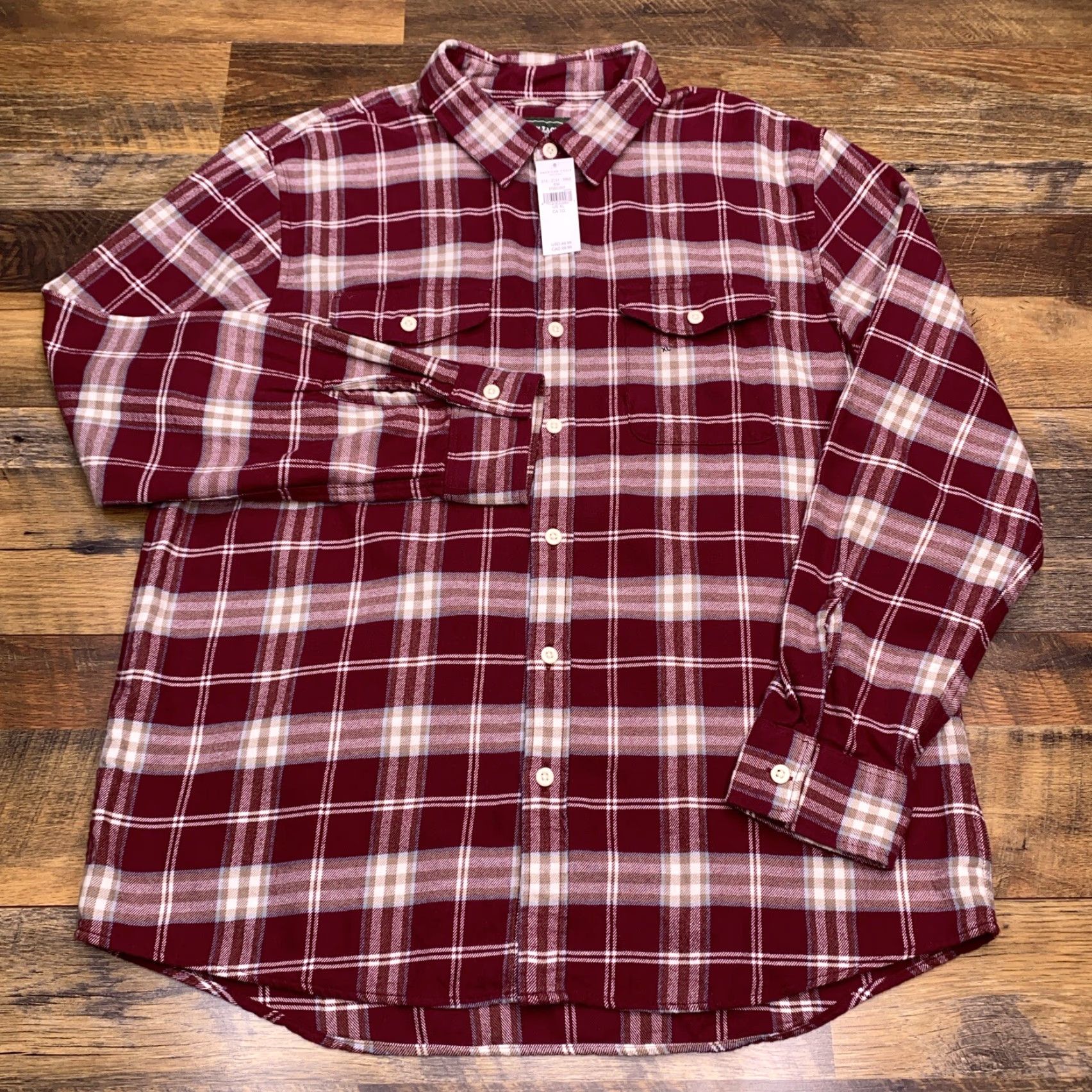 American Eagle Outfitters American Eagle Outfitters Shirt Mens XL Plaid Button-Up Flannel Red Cotton Pocket Long Sleeve Vintage? No Size US XL / EU 56 / 4 - 2 Thumbnail