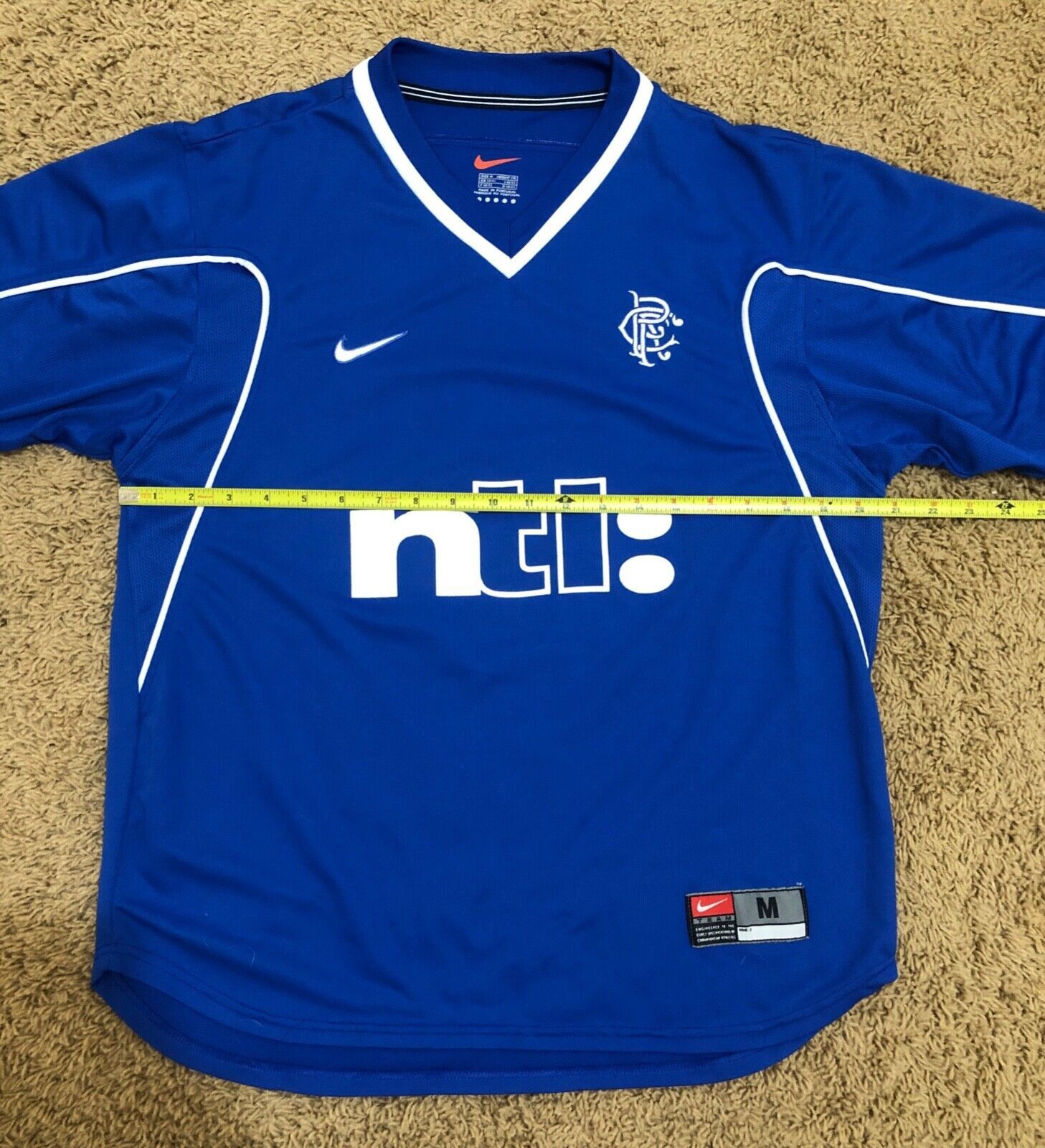 Nike Rangers FC 99/00/01 Nike Home Football Soccer Jersey Shirt M Size US M / EU 48-50 / 2 - 12 Thumbnail