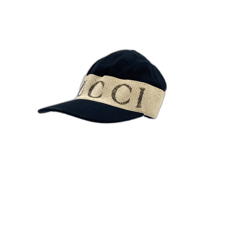 Gucci Gucci Black Logo Cotton Cap Size ONE SIZE - 1 Thumbnail