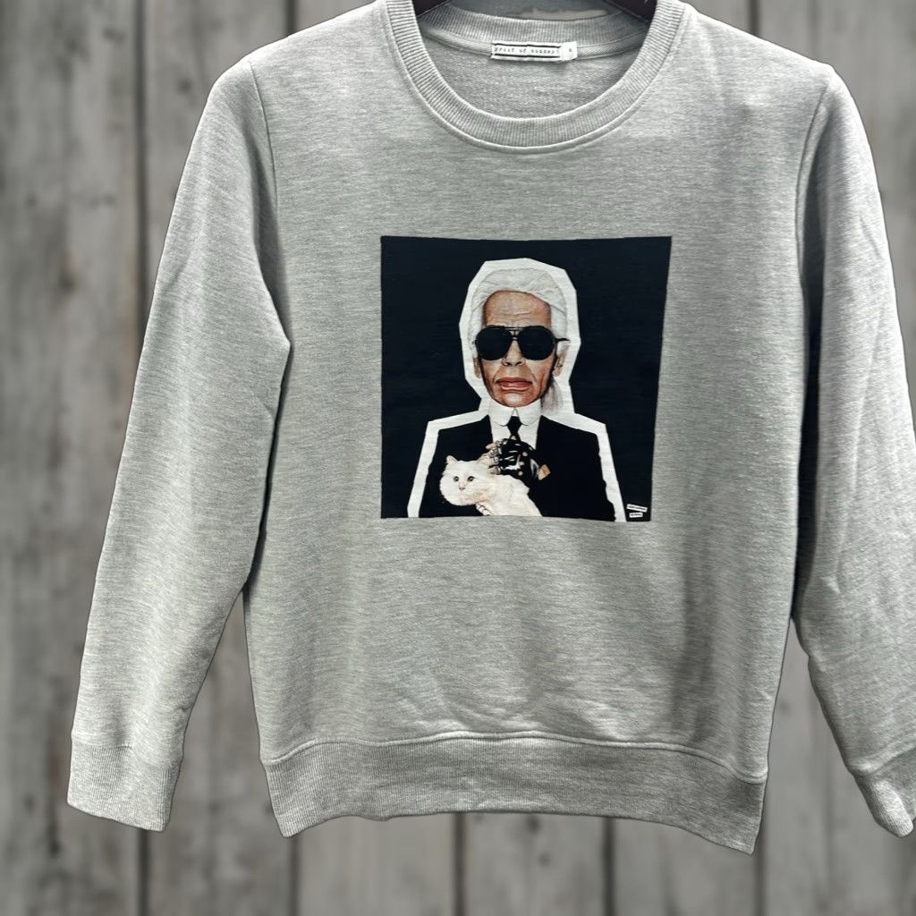 Karl Lagerfeld Proof of Concept x ADRIANNA KINAL Karl Lagerfeld Sweatshirt Womens Small Limited Shirt Womens Small Gray Sweatshirt 90s Classic Mens? Size S / US 4 / IT 40 - 1 Thumbnail