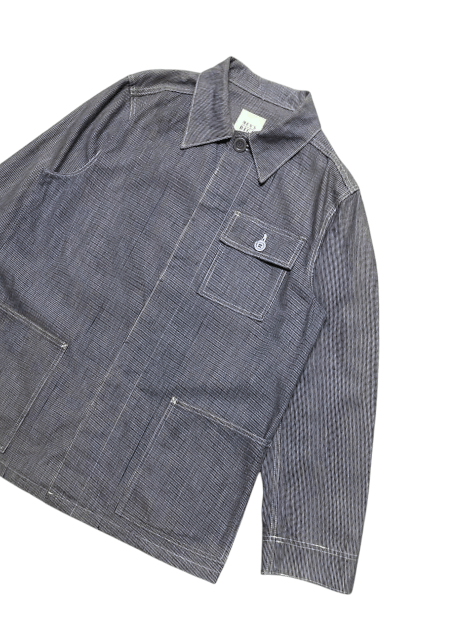 BIGI VINTAGE MEN'S BIGI HICKORY CHORE JACKET MADE IN USA Size US L / EU 52-54 / 3 - 5 Thumbnail