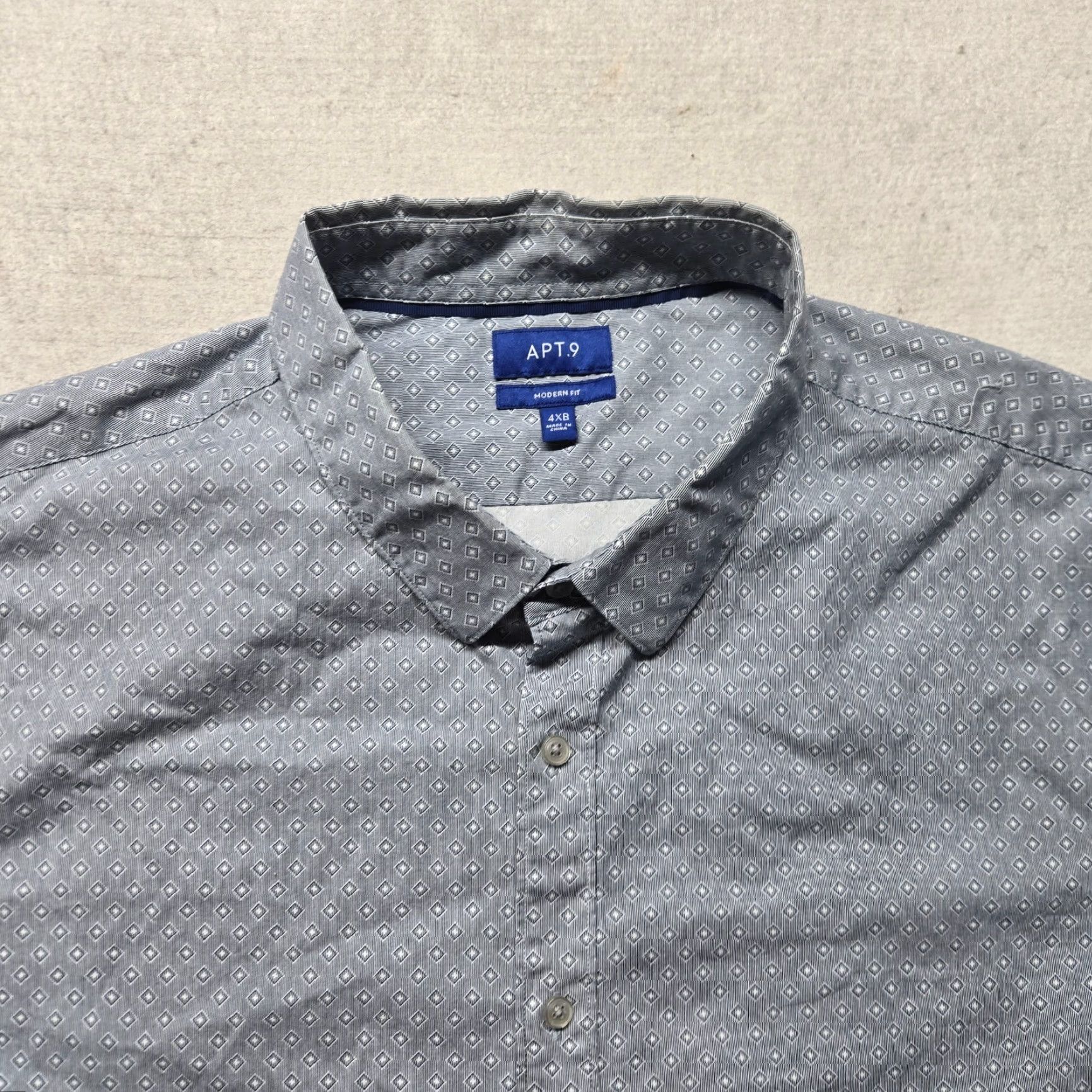 Vintage APT 9 Blue Long Sleeve Button Up Shirt Modern Fit Adult Men's Size 4XB Big Size US XXL / EU 58 / 5 - 2 Thumbnail