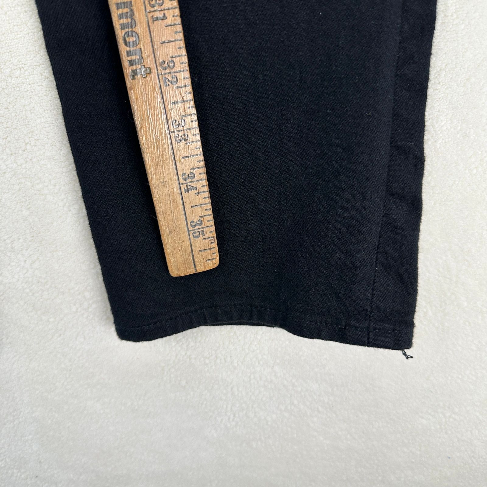 Levi's LEVI'S 501 CROPPED WOMEN'S 23X28 BLACK STRAIGHT DENIM JEANS Size 23" - 4 Thumbnail