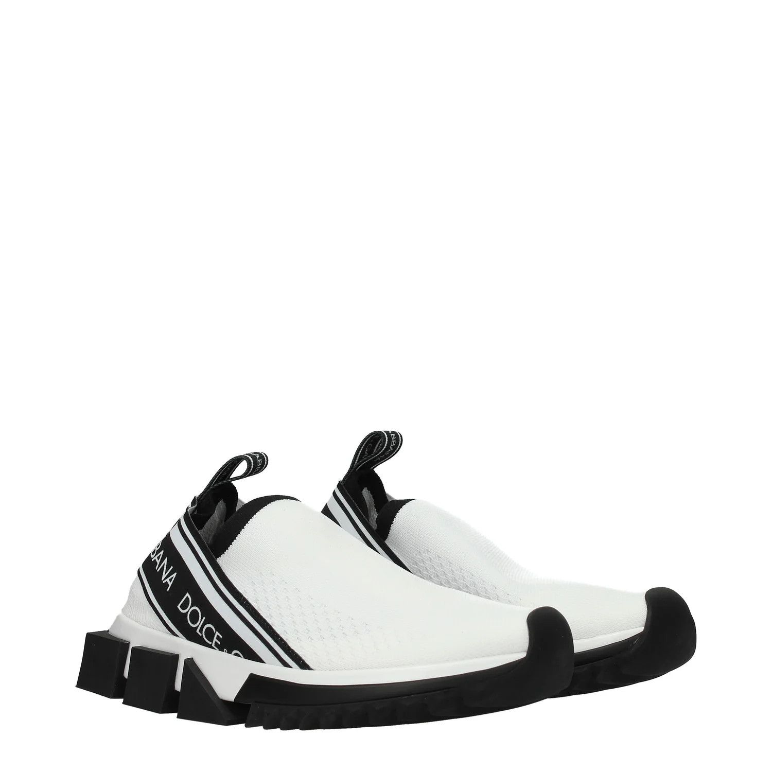 Dolce & Gabbana ob1o1e1124 Fabric Sneakers in White Black Size US 5 / IT 35 - 2 Thumbnail