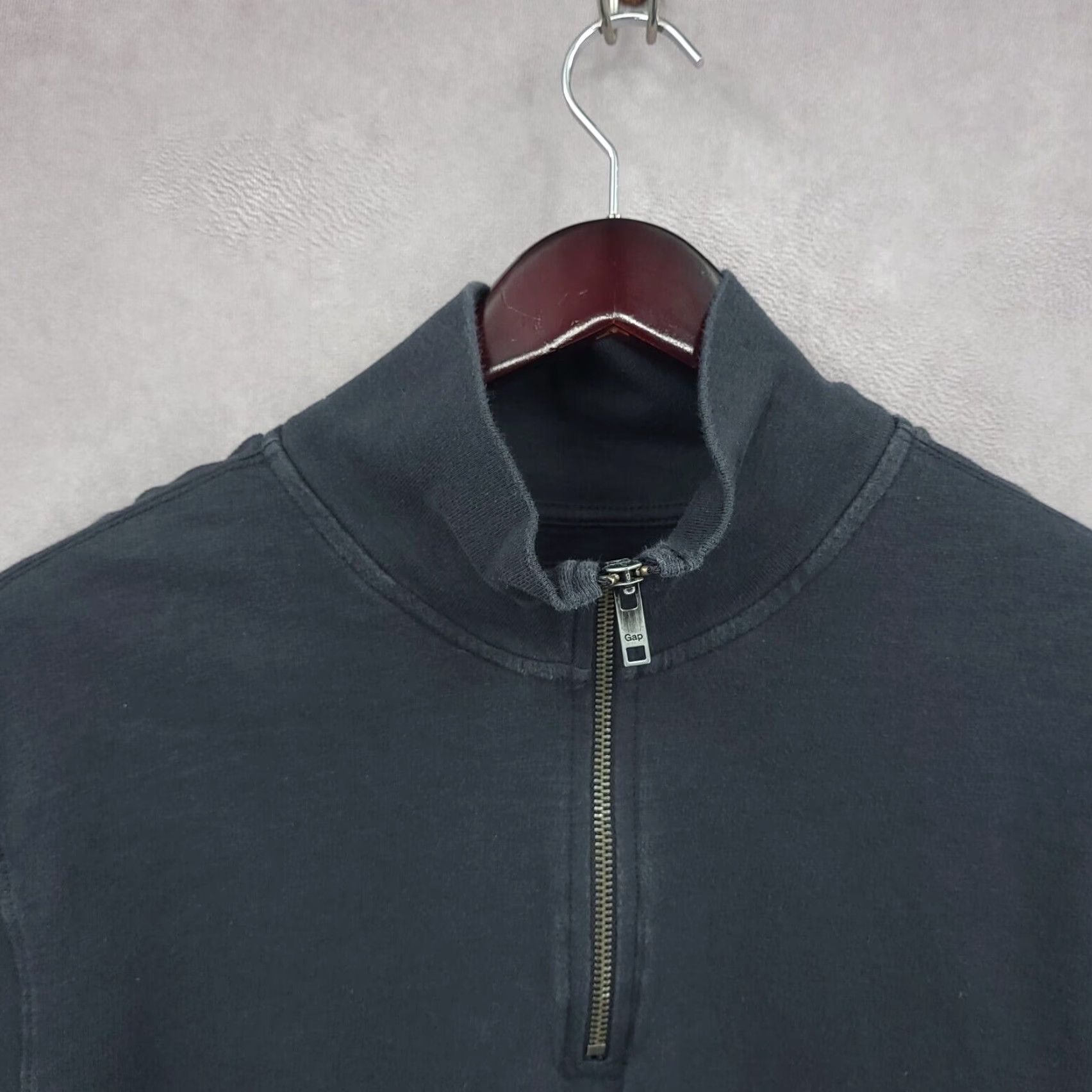Gap Gap Sweatshirt Mens Large Blue 1/4 Zip Mock Neck Pullover Sweater Pockets Size US L / EU 52-54 / 3 - 3 Thumbnail