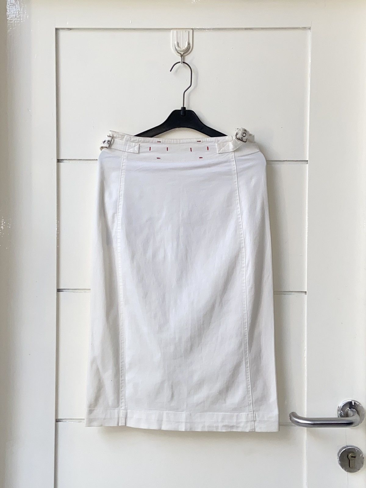 Prada PRADA White Midi Skirt Size 23" - 1 Thumbnail