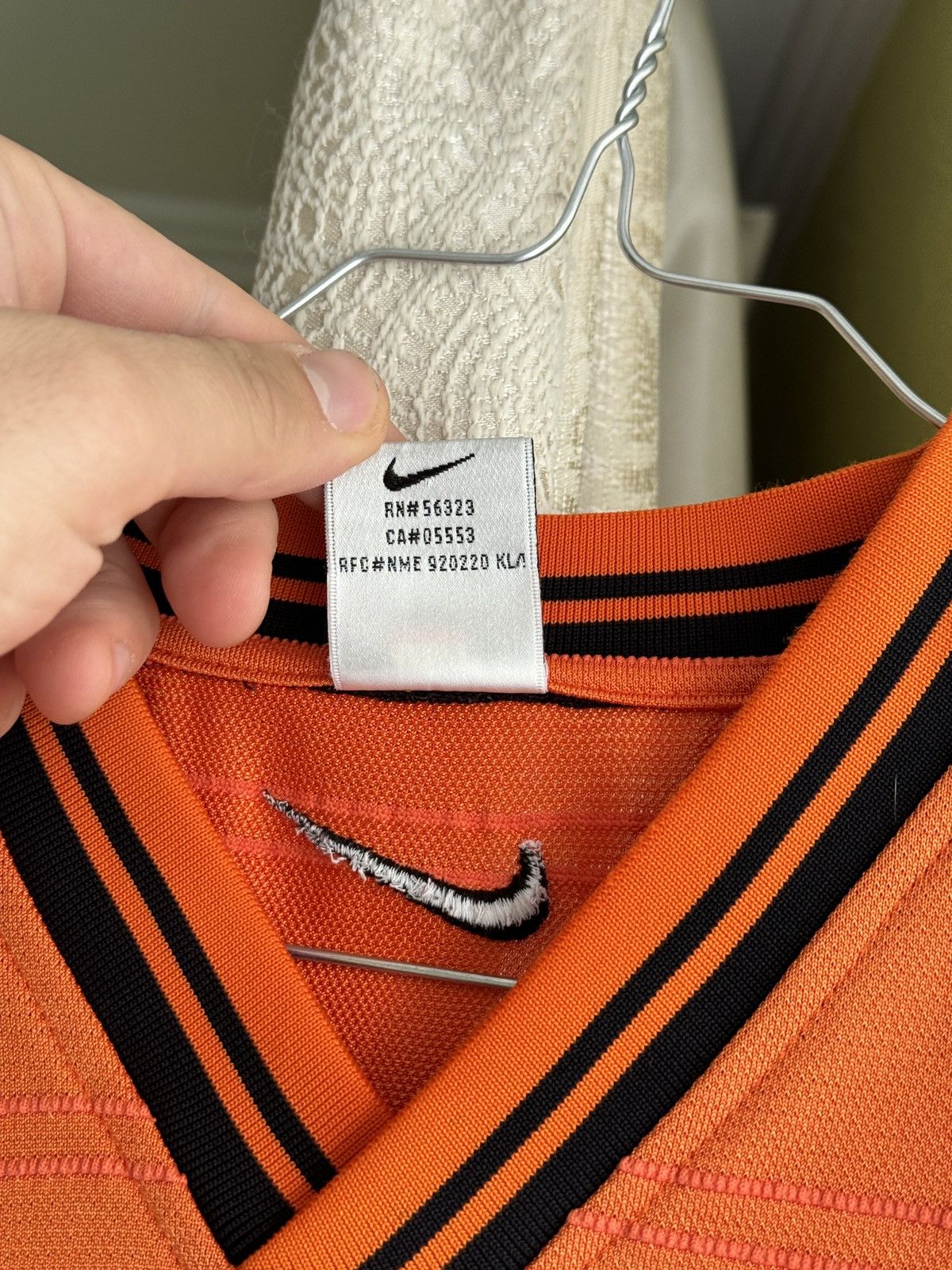 Nike Vintage 90s Nike Center Swoosh Striped Jersey T-Shirt Baggy Size US M / EU 48-50 / 2 - 10 Thumbnail