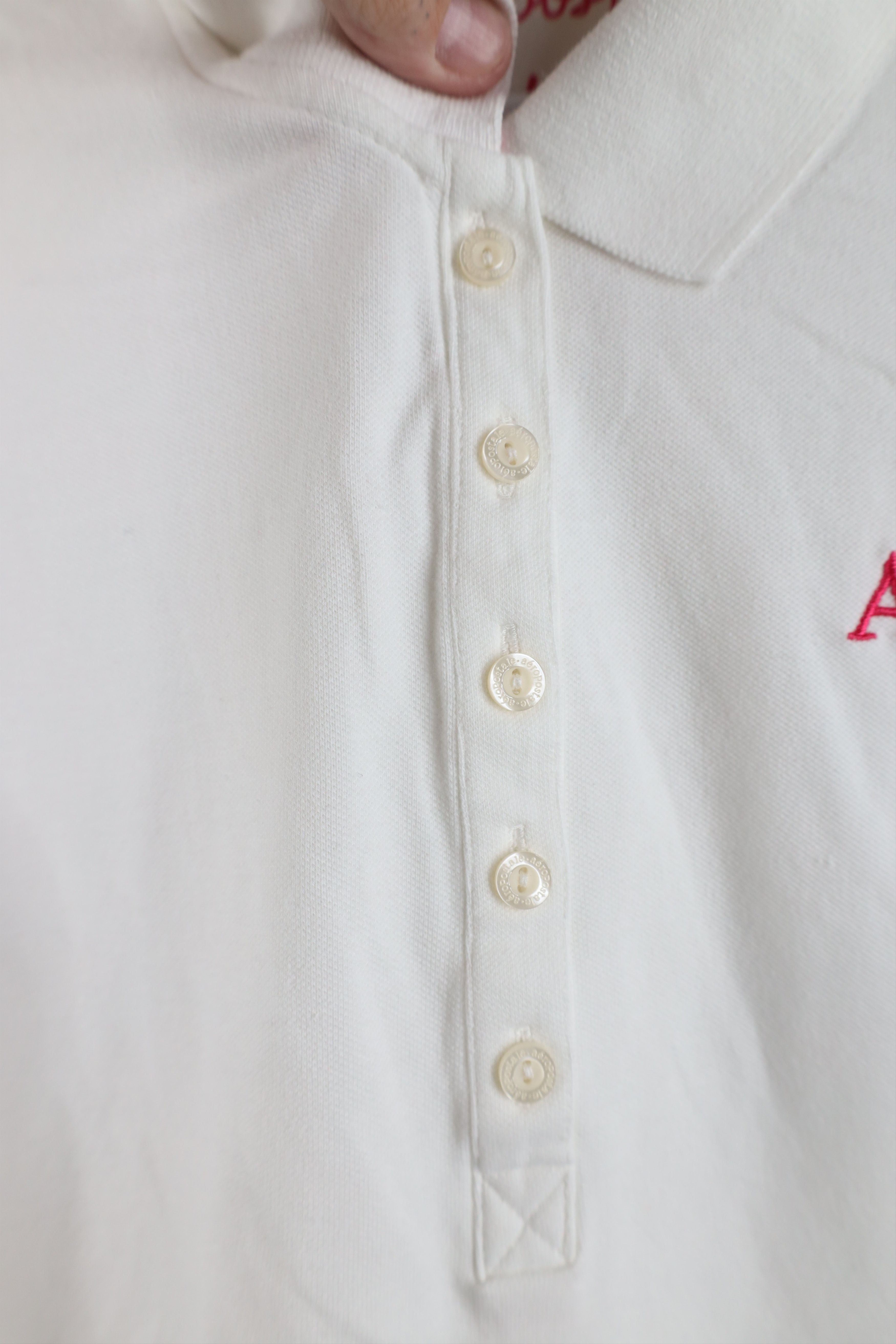 Aeropostale Vintage Y2K Aeropostale Bella Collared Polo Shirt White Size L / US 10 / IT 46 - 5 Thumbnail