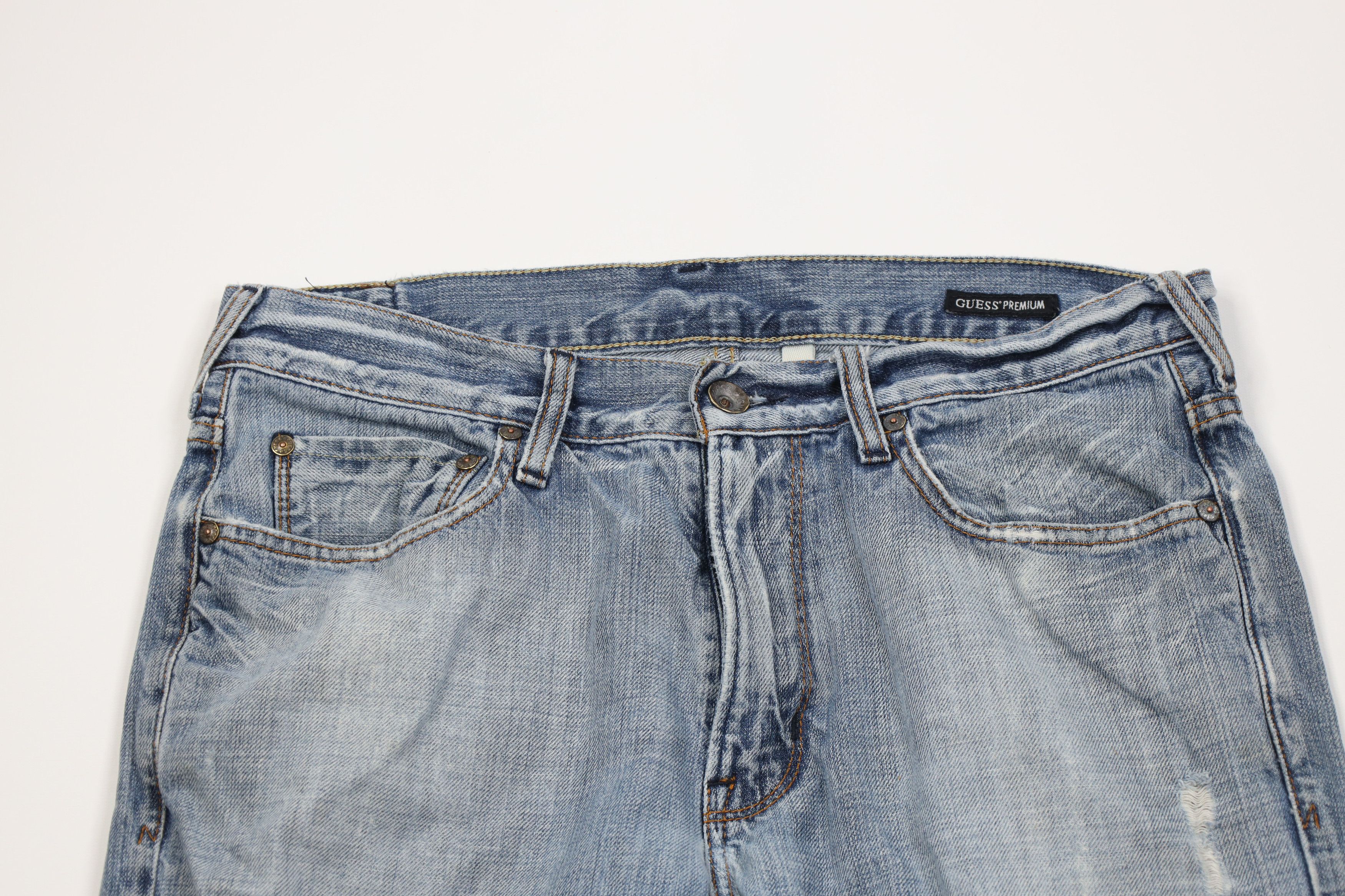 Guess Vintage Y2K Guess Wide Leg Bootcut Denim Jeans Blue Cotton Size US 32 / EU 48 - 2 Thumbnail