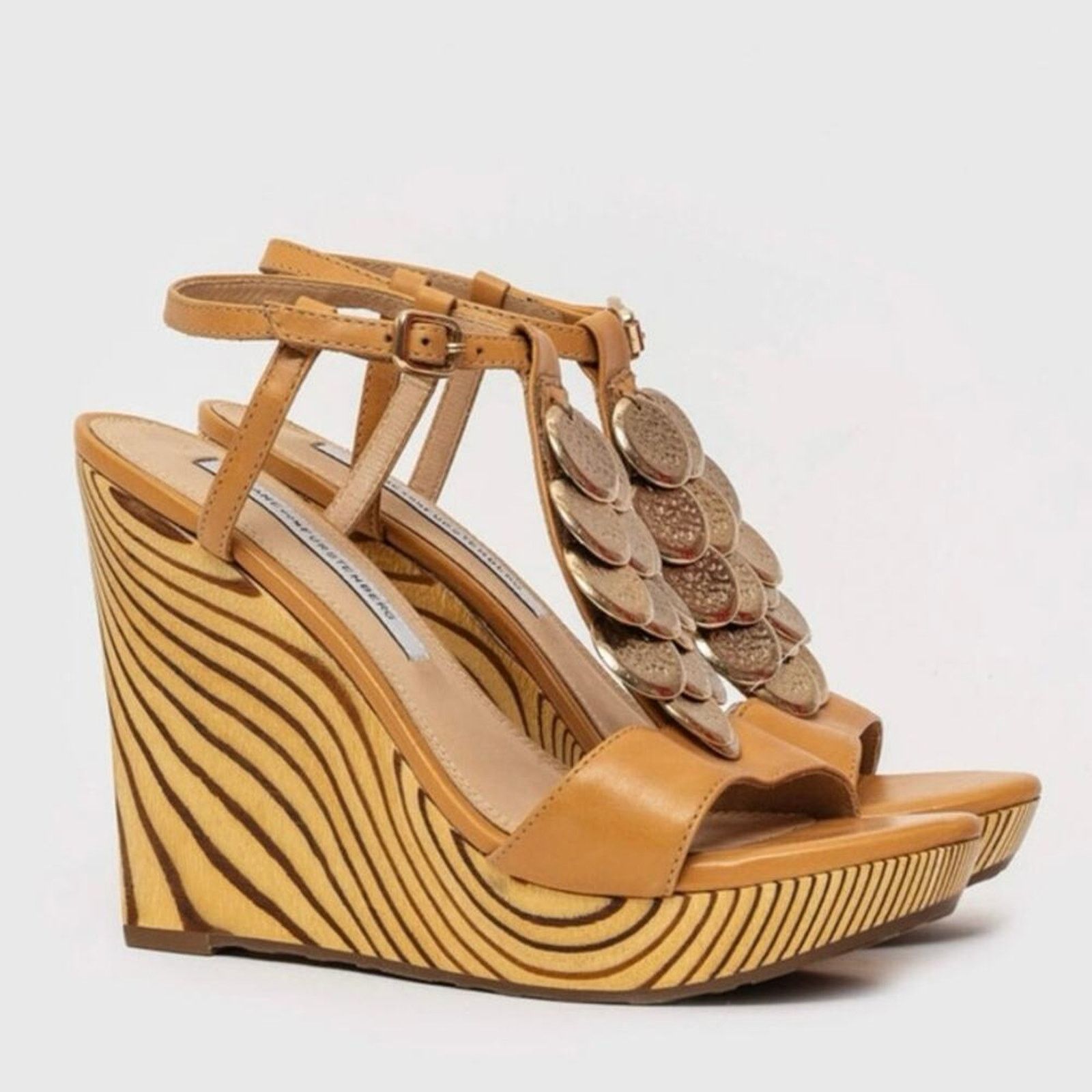 Diane von Furstenberg Preloved-Diane Von Furstenberg- platform wood wedges-7.5 Size US 7.5 / IT 37.5 - 1 Thumbnail