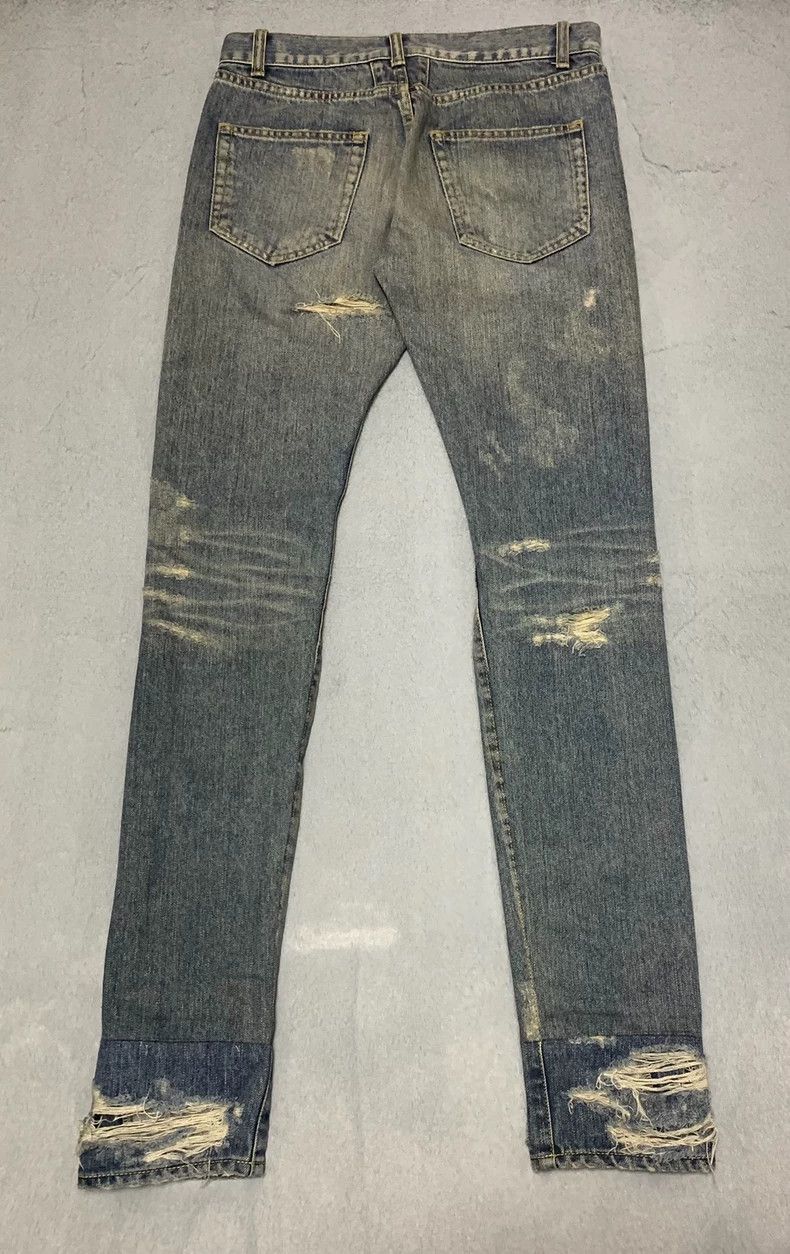 Saint Laurent Paris saint Laurent blue distressed denim pants Size US 29 - 8 Thumbnail