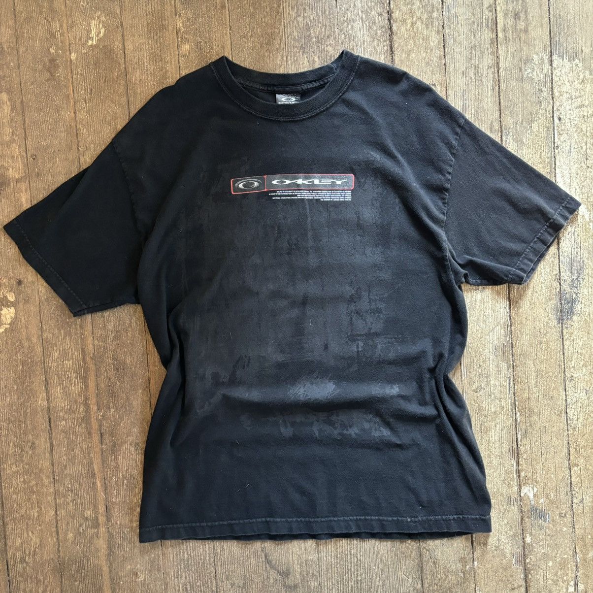 Oakley × Vintage Vintage 90s-00s Oakley Opium Big Logo T-shirt 
