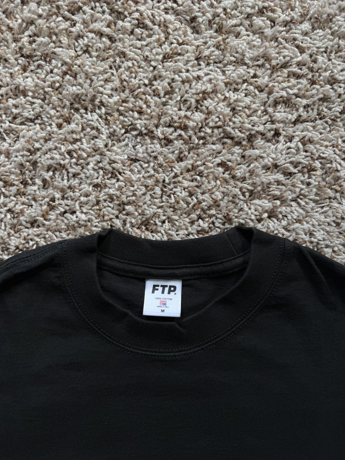 Fuck The Population FTP Flocked Logo Tee Black Size US M / EU 48-50 / 2 - 5 Thumbnail