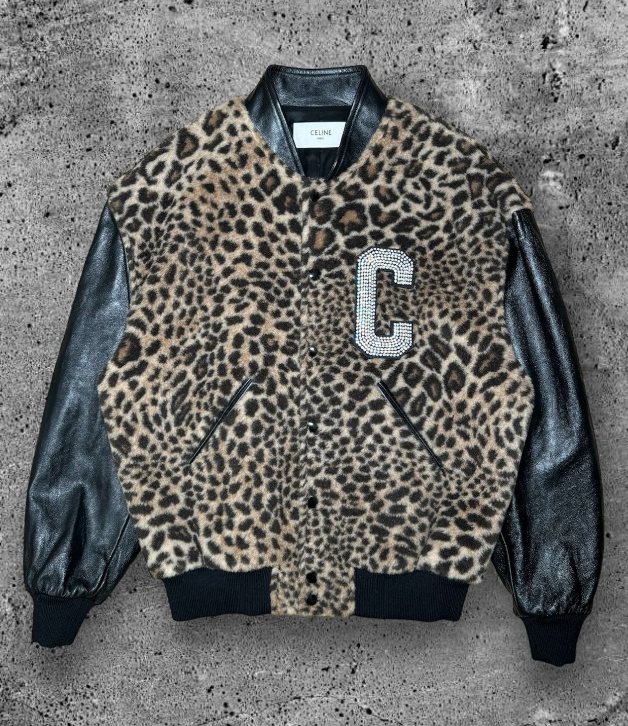 Celine × Hedi Slimane CELINE HOMME “FW22 LEOPARD FLEECE TEDDY WITH