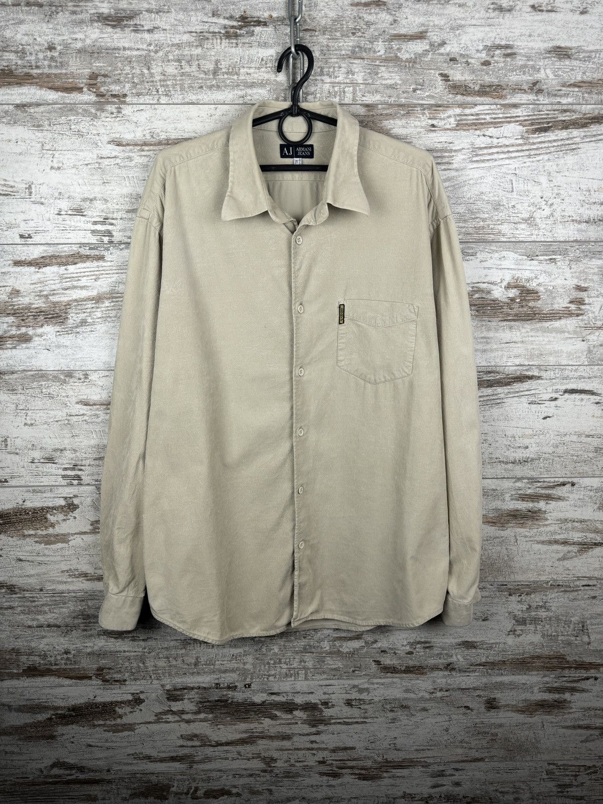 Armani Mens Vintage Armani jeans shirts button up velvet corduroy Size US XL / EU 56 / 4 - 1 Thumbnail