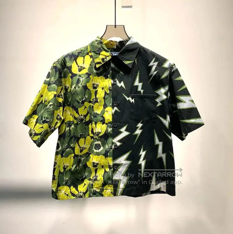 Prada Prada Men's Colorful Short Sleeve Shirt. Size US S / EU 44-46 / 1 - 1 Thumbnail
