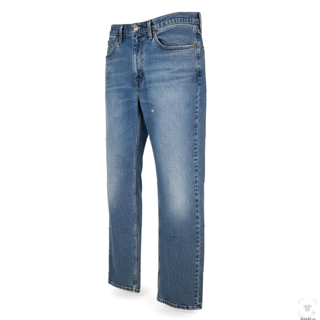 Levi's Levi's 501 Jeans Mens 34x32 Blue Medium Wash Straight Button Fly Denim Stretch Distressed Pocket 5-Pocket Regular Size US 34 / EU 50 - 2 Thumbnail