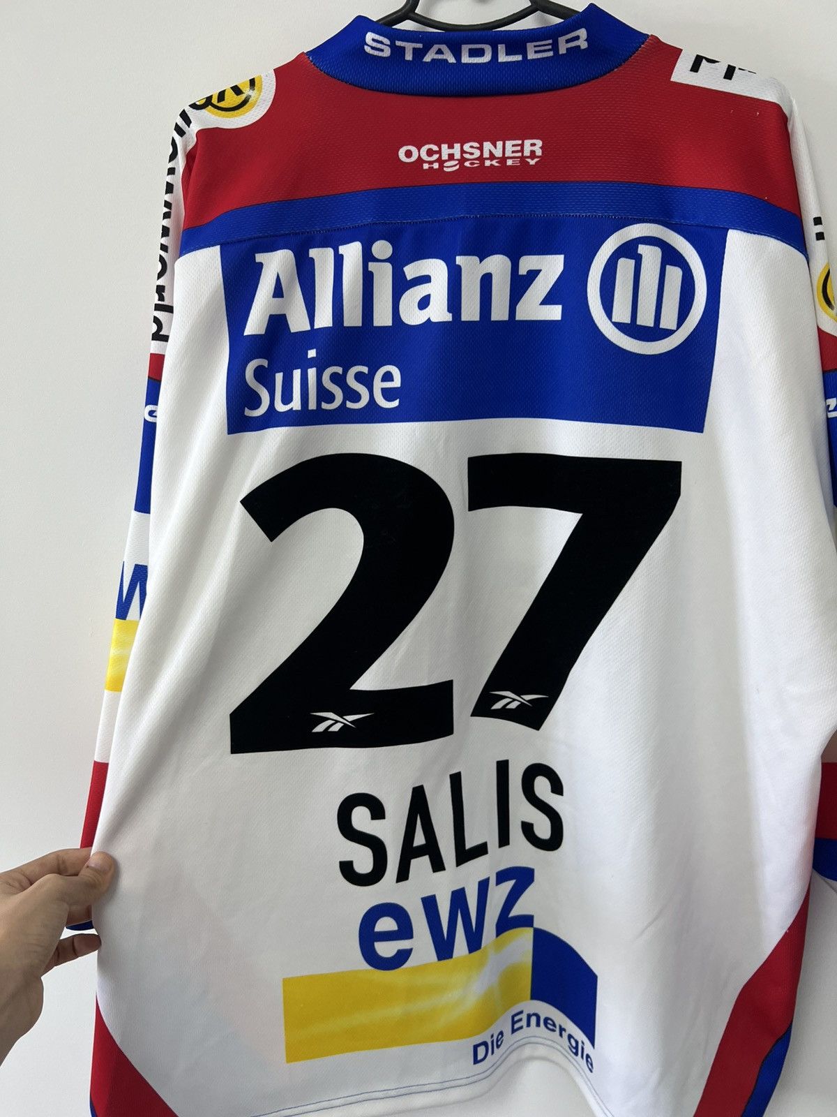 Vintage ZSC Lions Ice Hockey Jersey Ochsner Matchworn Salis #27 XL Size US XL / EU 56 / 4 - 23 Thumbnail