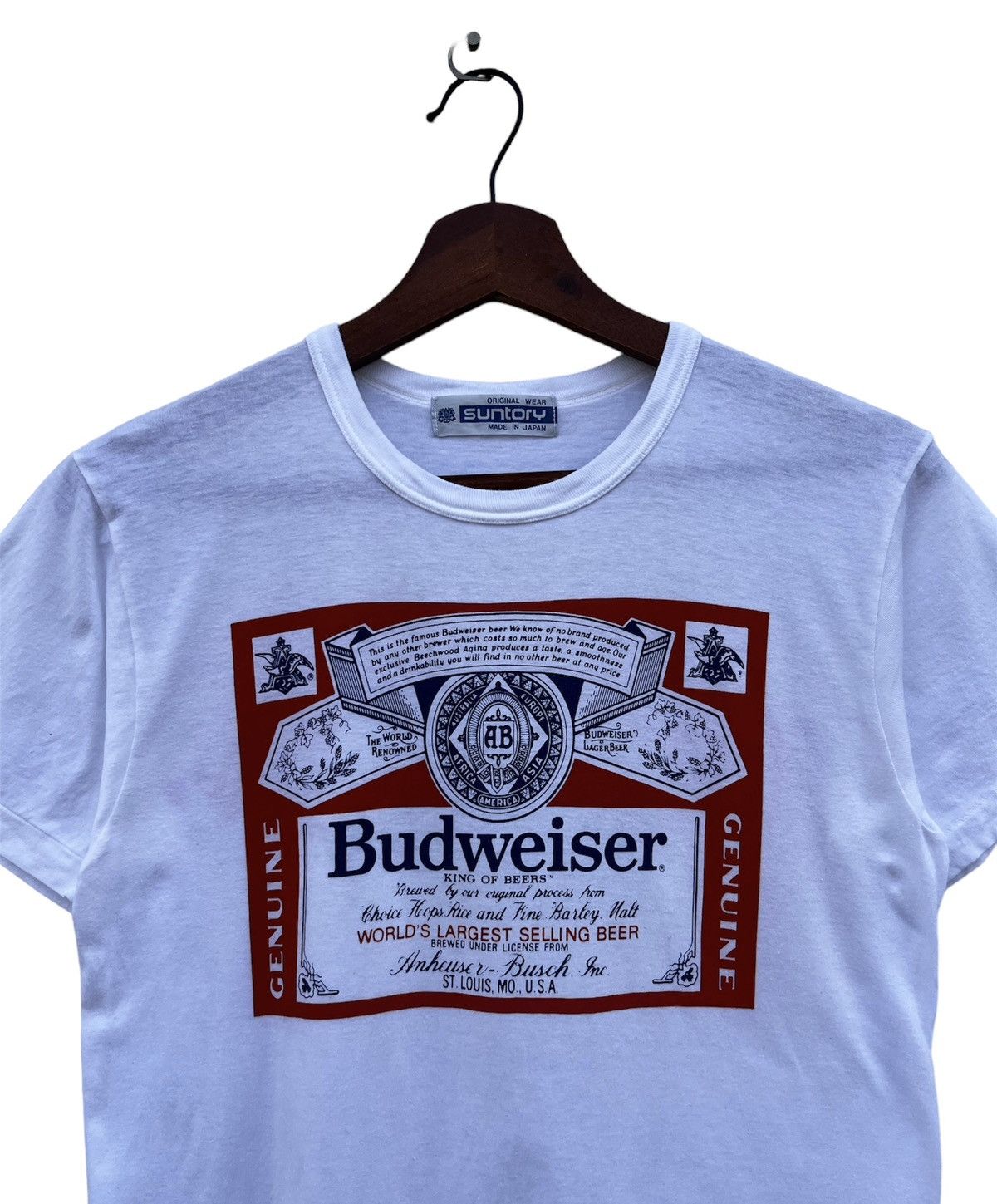 Vintage Vintage Budweiser White Shirt Size US S / EU 44-46 / 1 - 2 Thumbnail