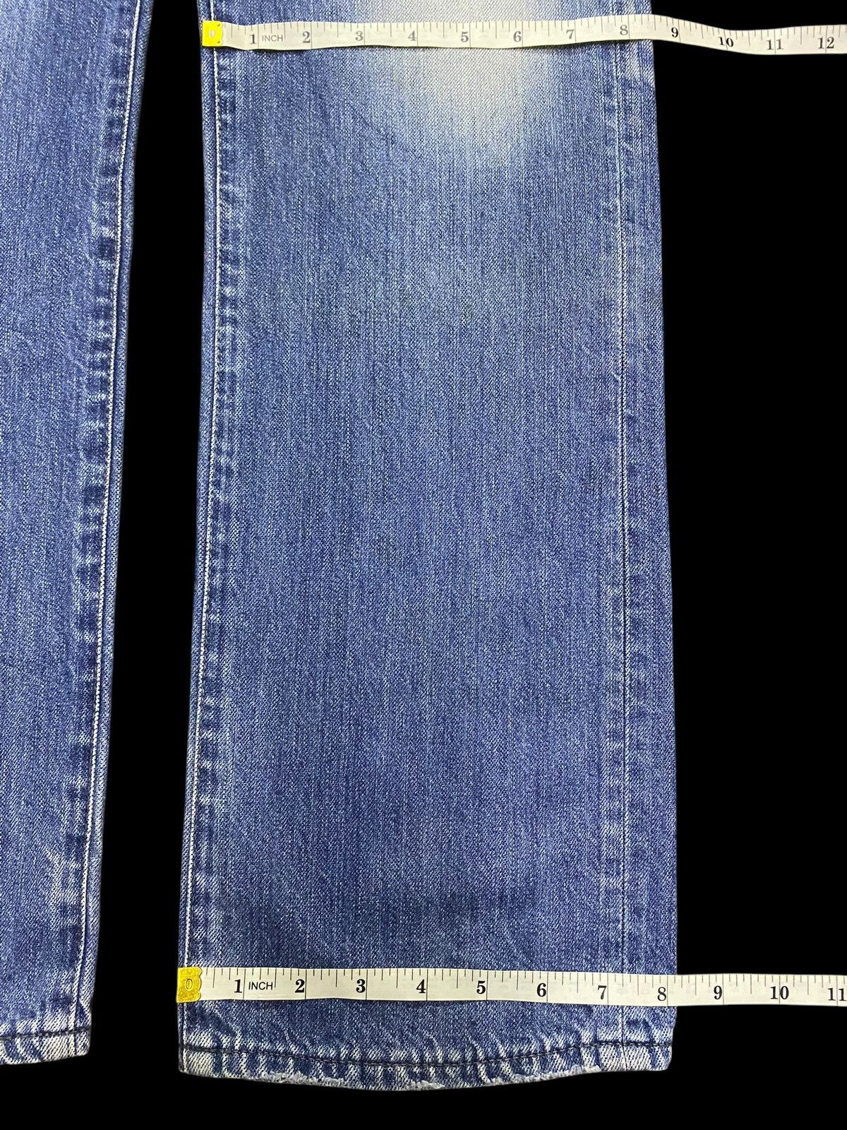 Fragment Design × Vanquish Vintage Vanquish Japan Blue Wash Avantgarde Distressed Jeans Size US 33 - 19 Thumbnail