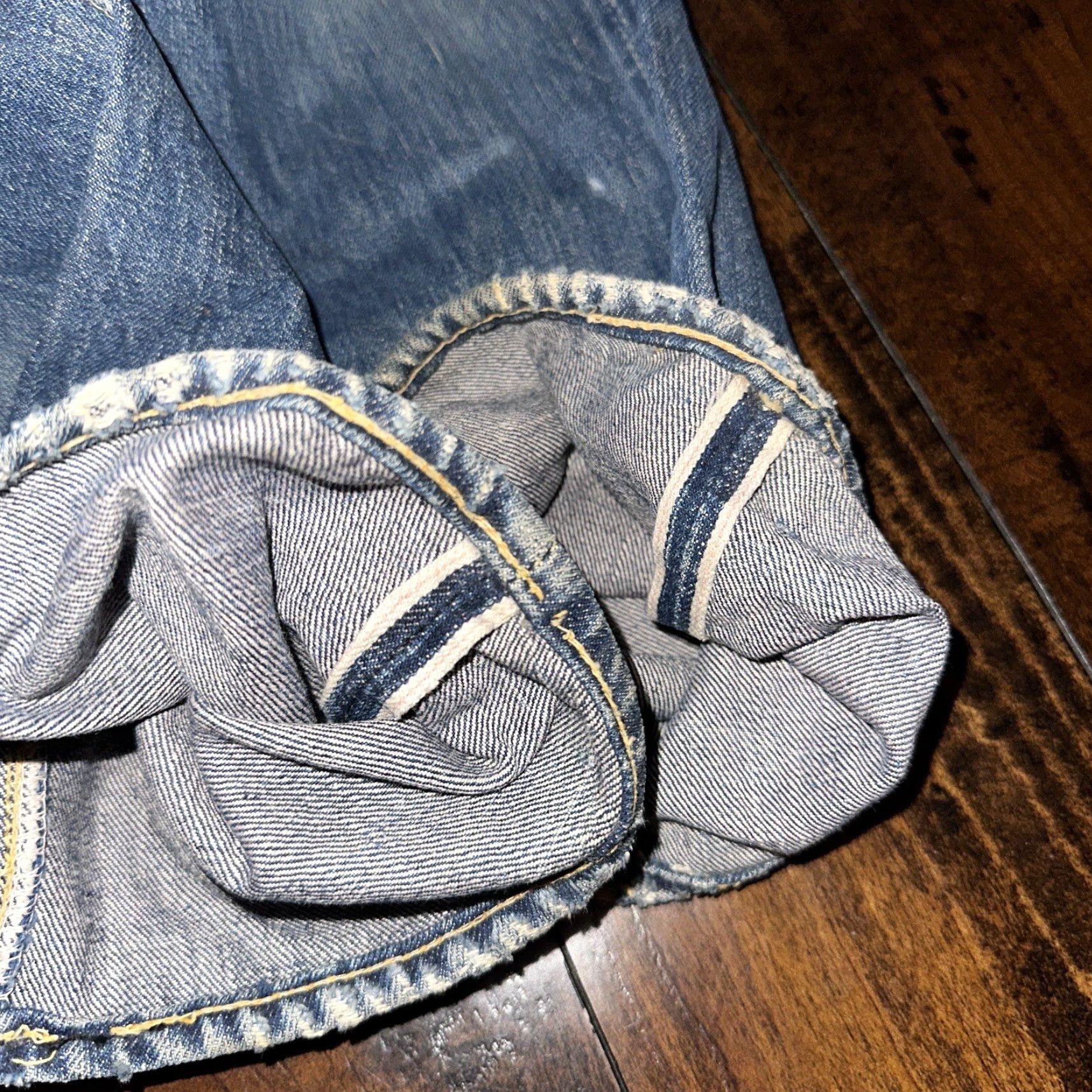 Levi's VINTAGE Levi's 501 XX Big E True VTG 1940s Denim Jeans 25x26 Redline Selvedge Blue 5-Pocket Button Levi's Mens Jeans 60s Theme Vintage Shop Styles Size US 26 / EU 42 - 2 Thumbnail