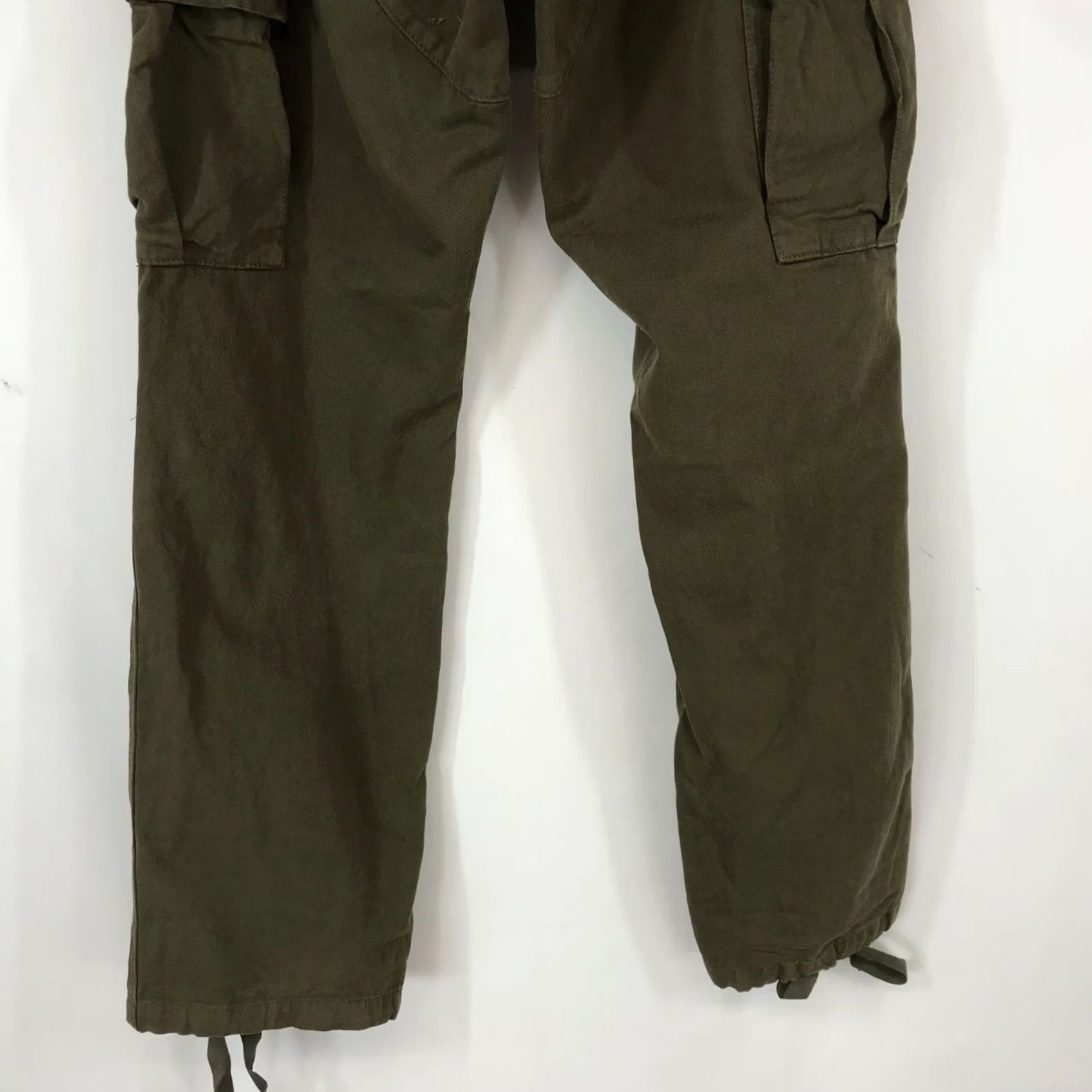 Olive J. GALT WOMEN'S PANTS Cargo Olive 100% Cotton M Size OLIVE Women Cargo Pants Size 32" / US 10 / IT 46 - 6 Thumbnail