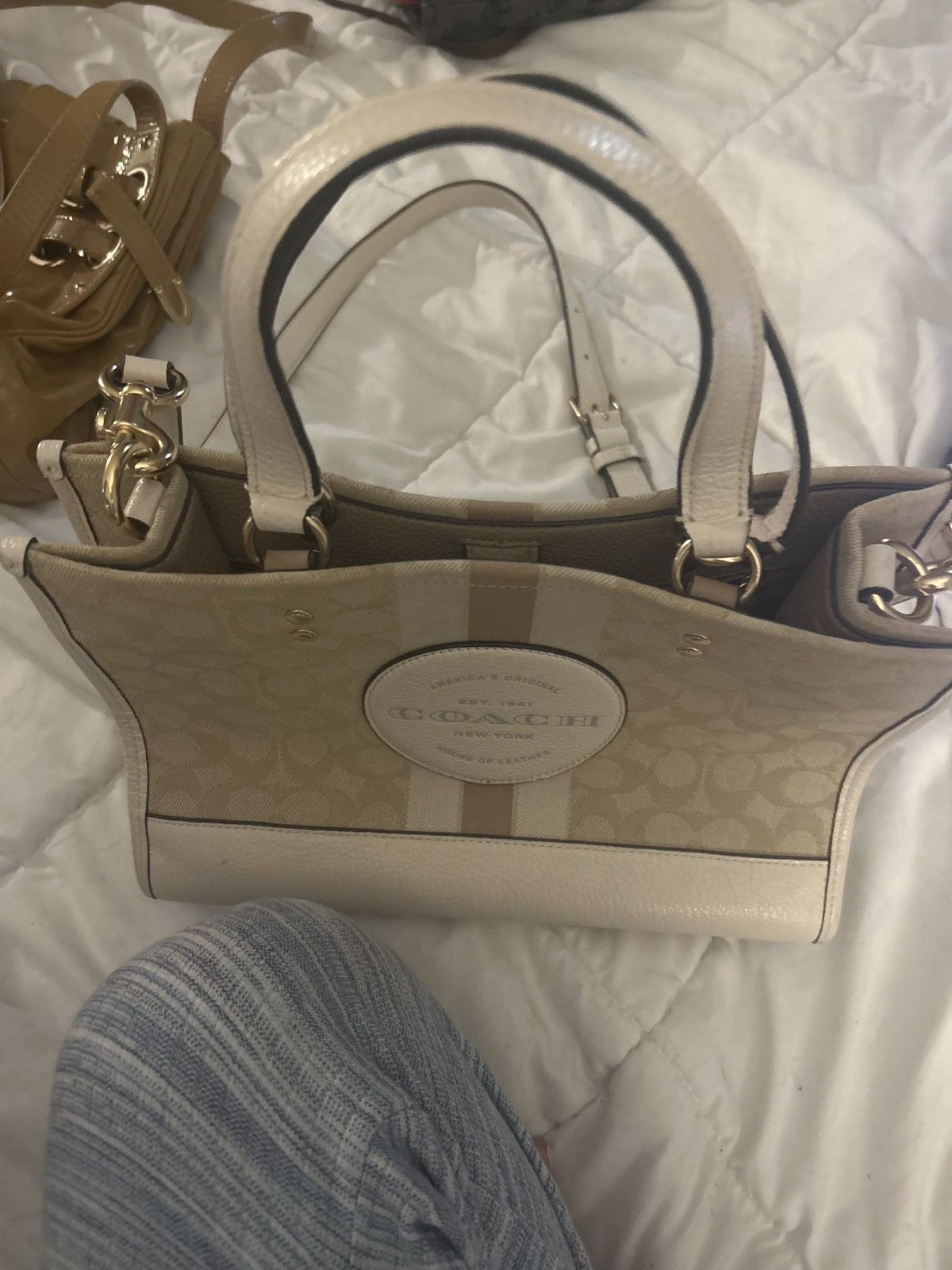 Coach Beige/Cream Coach Purse Size ONE SIZE - 3 Thumbnail