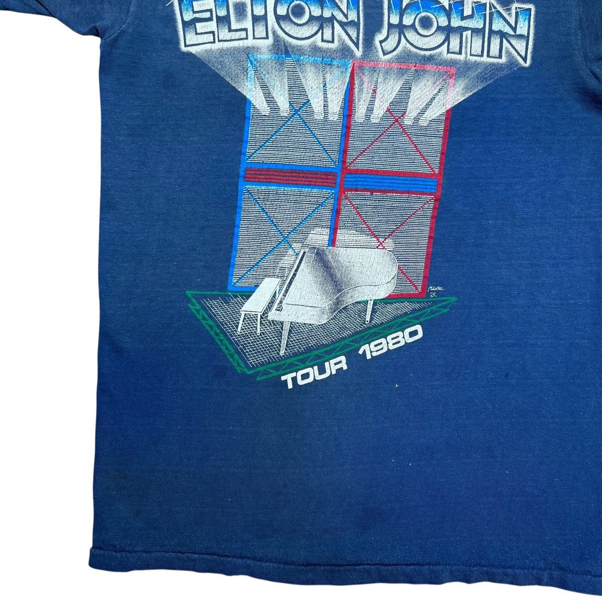 Band Tees Vintage 1980 Elton John Tour Piano Concert Graphic Band Tee Size US S / EU 44-46 / 1 - 9 Thumbnail