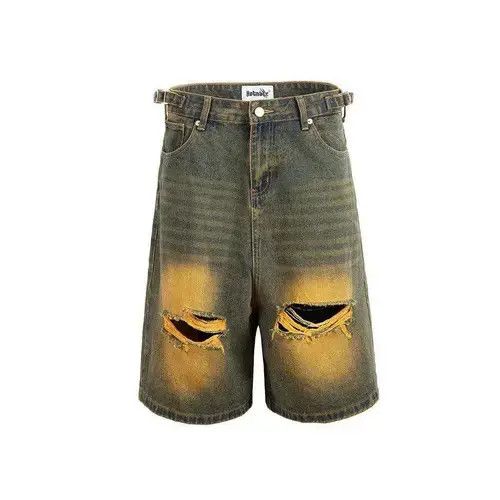 Jean Ripped Baggy Jorts Size US 33 - 8 Thumbnail