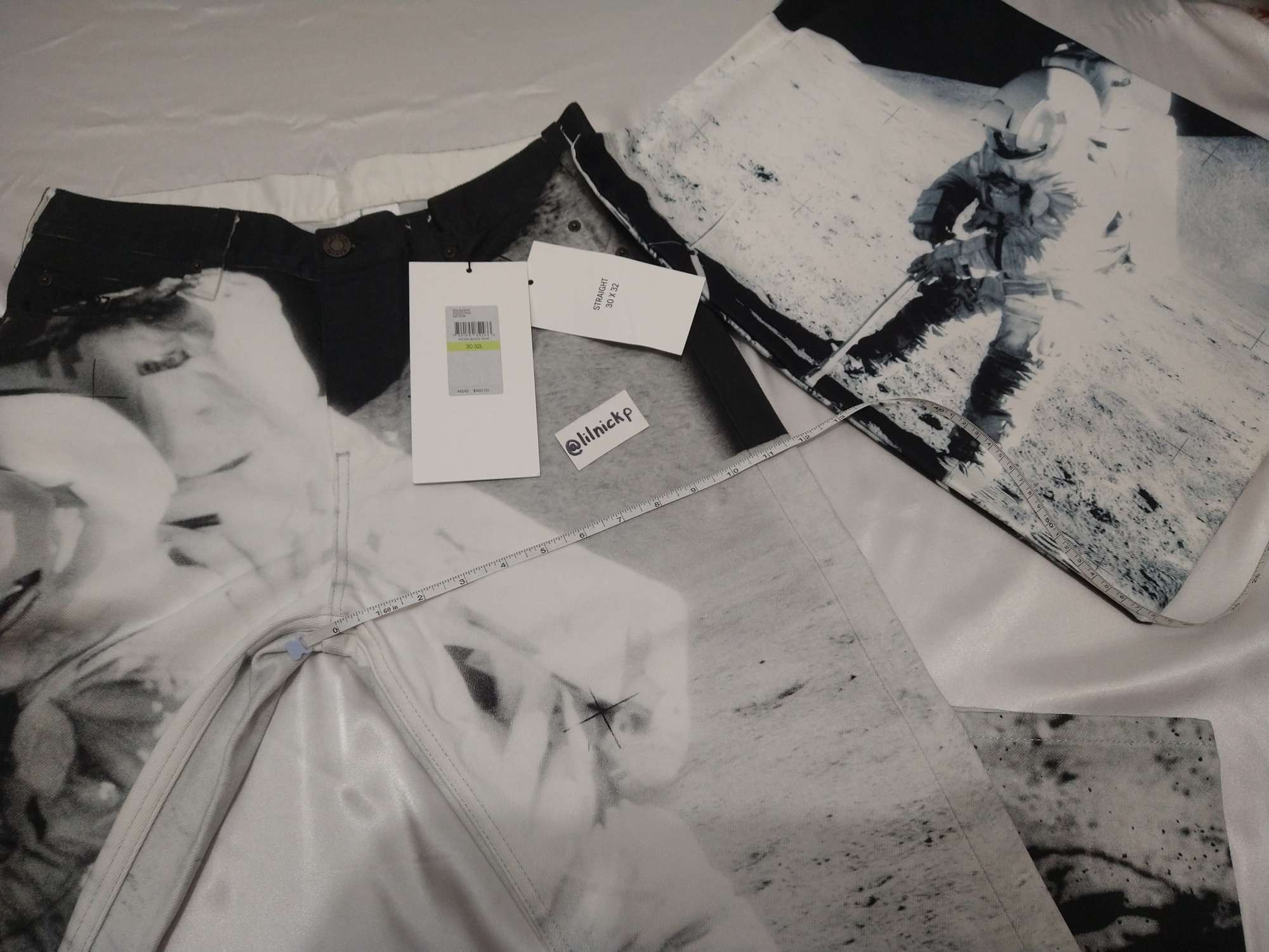Calvin Klein 205W39NYC EST. 1978 Straight Leg Moon Landings Jeans Size US 30 / EU 46 - 8 Thumbnail