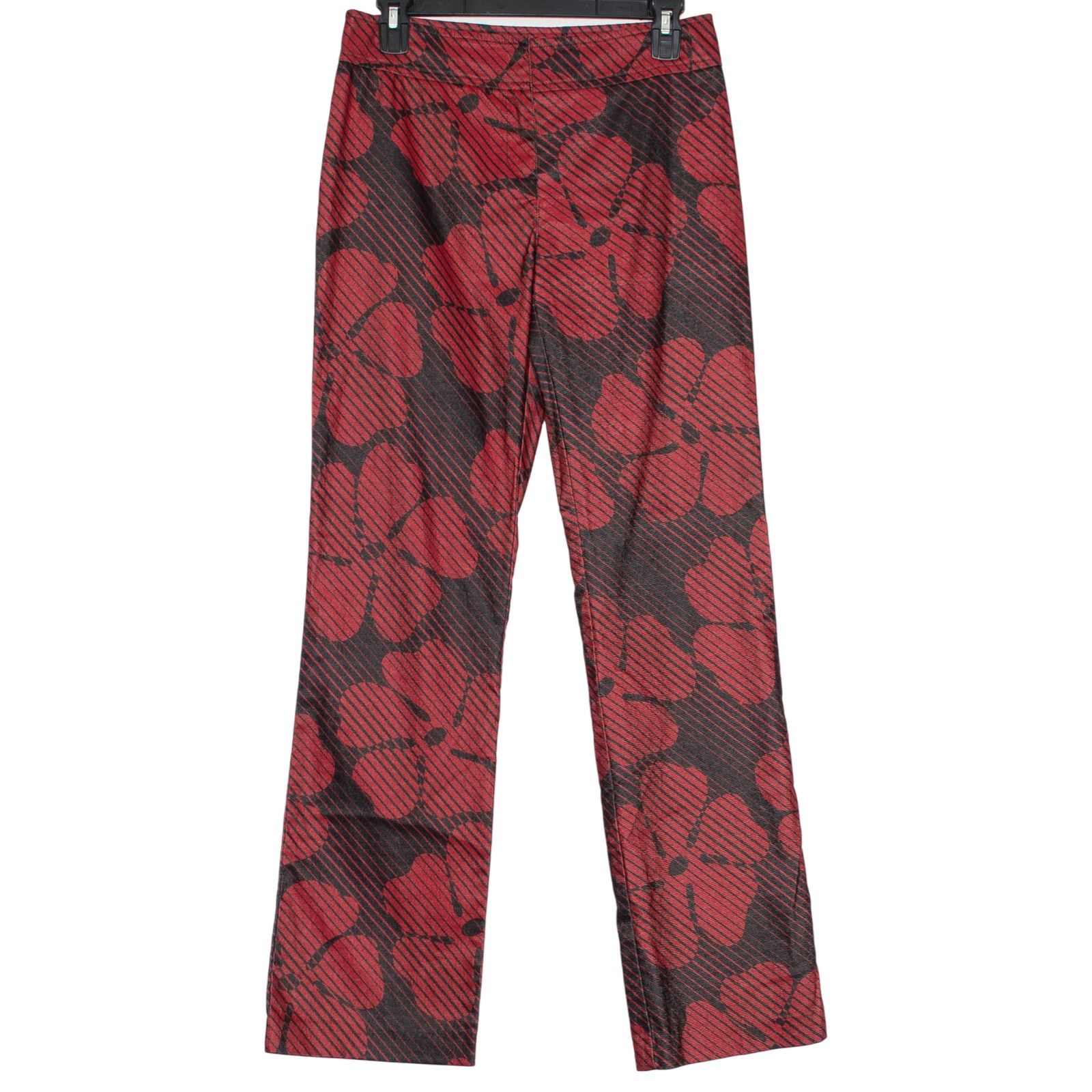 Express Express Pants Y2K Tropical Hawaiian Floral Red Black 3/4 Size 27" / US 4 / IT 40 - 1 Thumbnail