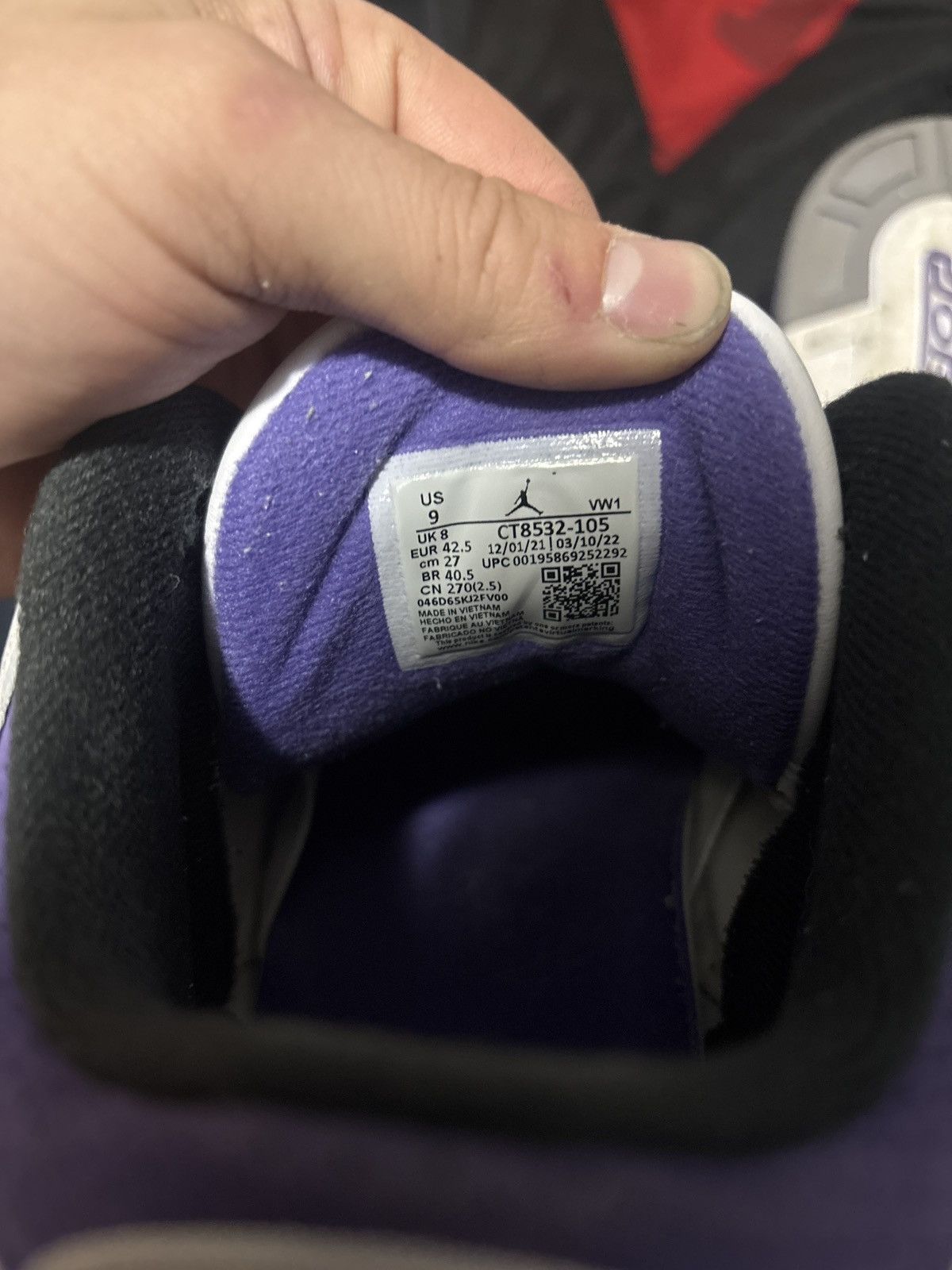 Jordan Brand Jordan 3 “Dark Iris” Size US 9 / EU 42 - 1 Thumbnail