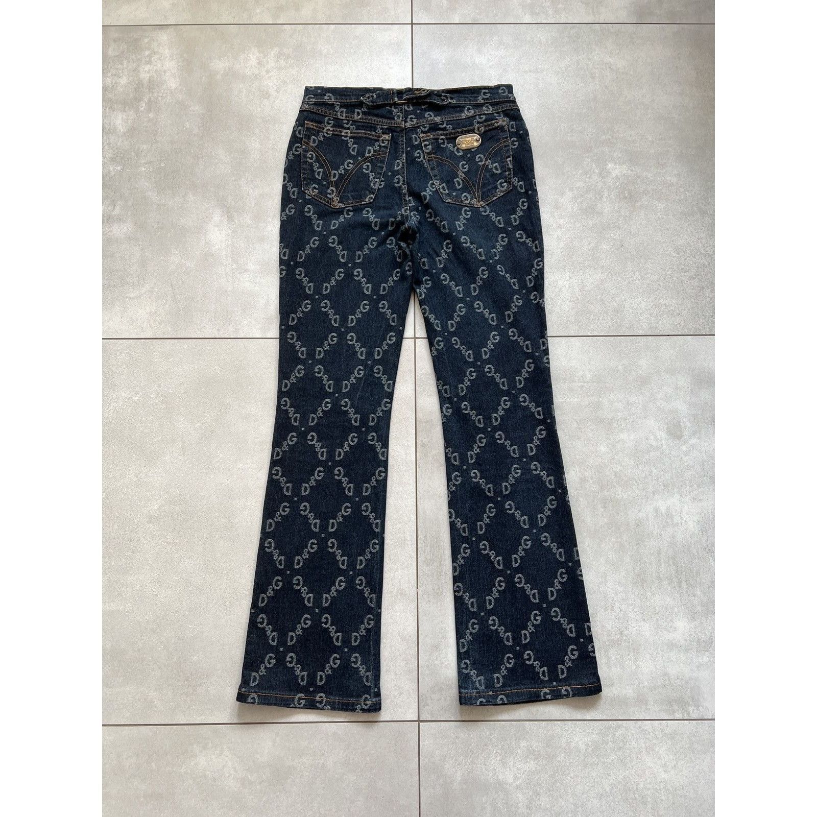 Dolce & Gabbana Rare dolce and gabbana full monogram printed denim jeans Size US 30 / EU 46 - 3 Thumbnail