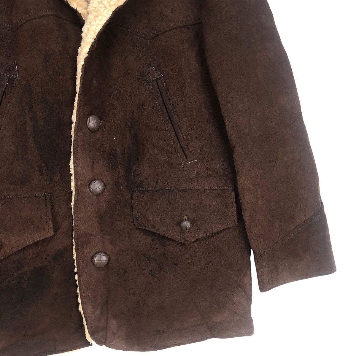 Leather Vintage Ranchwear Suede Leather Shearling Jacket Size US M / EU 48-50 / 2 - 3 Thumbnail