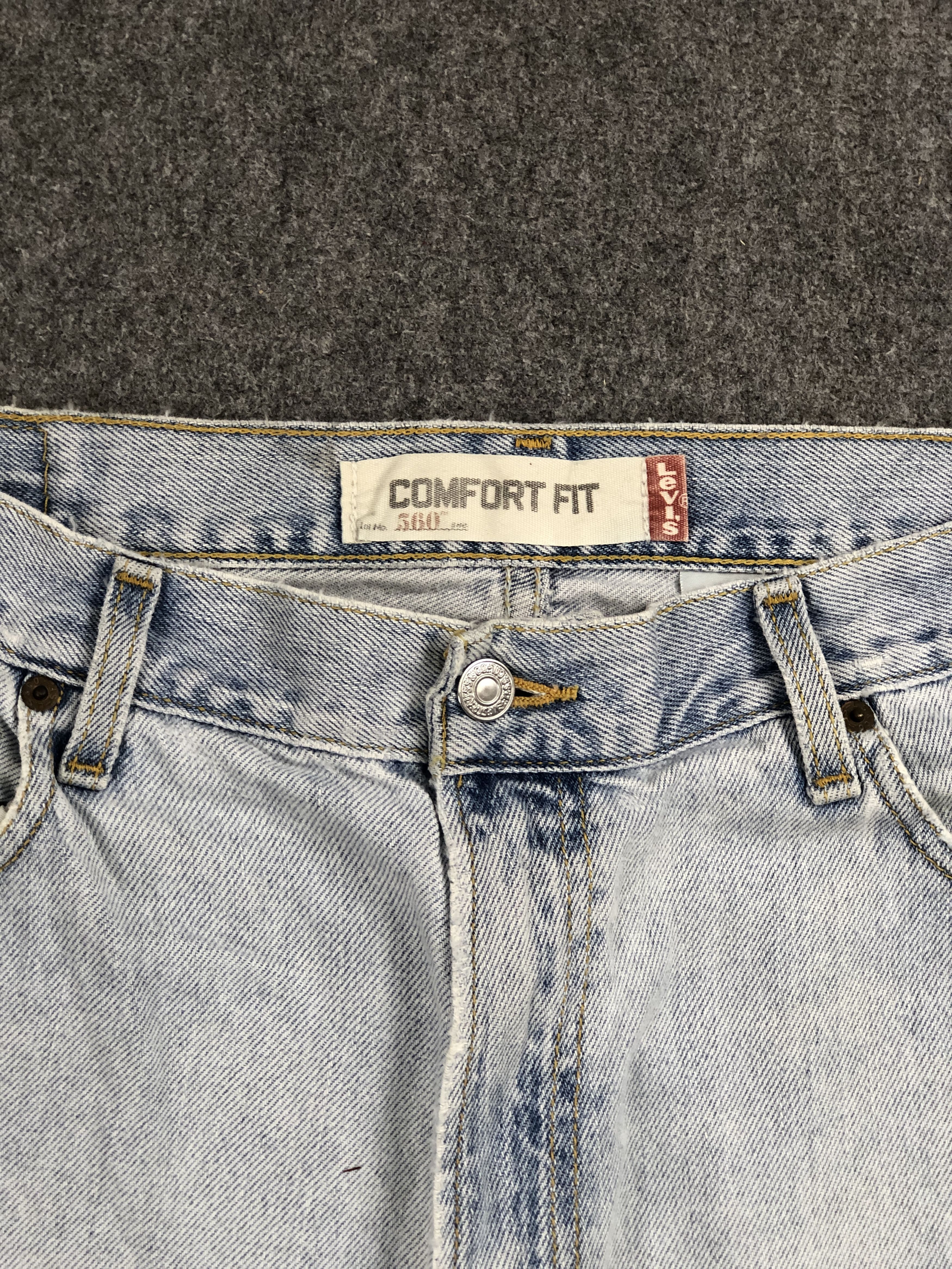 Levi's × Vintage Vintage Levis 560 Comfort Fit Light Washed Jeans DP2265 Size US 34 / EU 50 - 6 Thumbnail