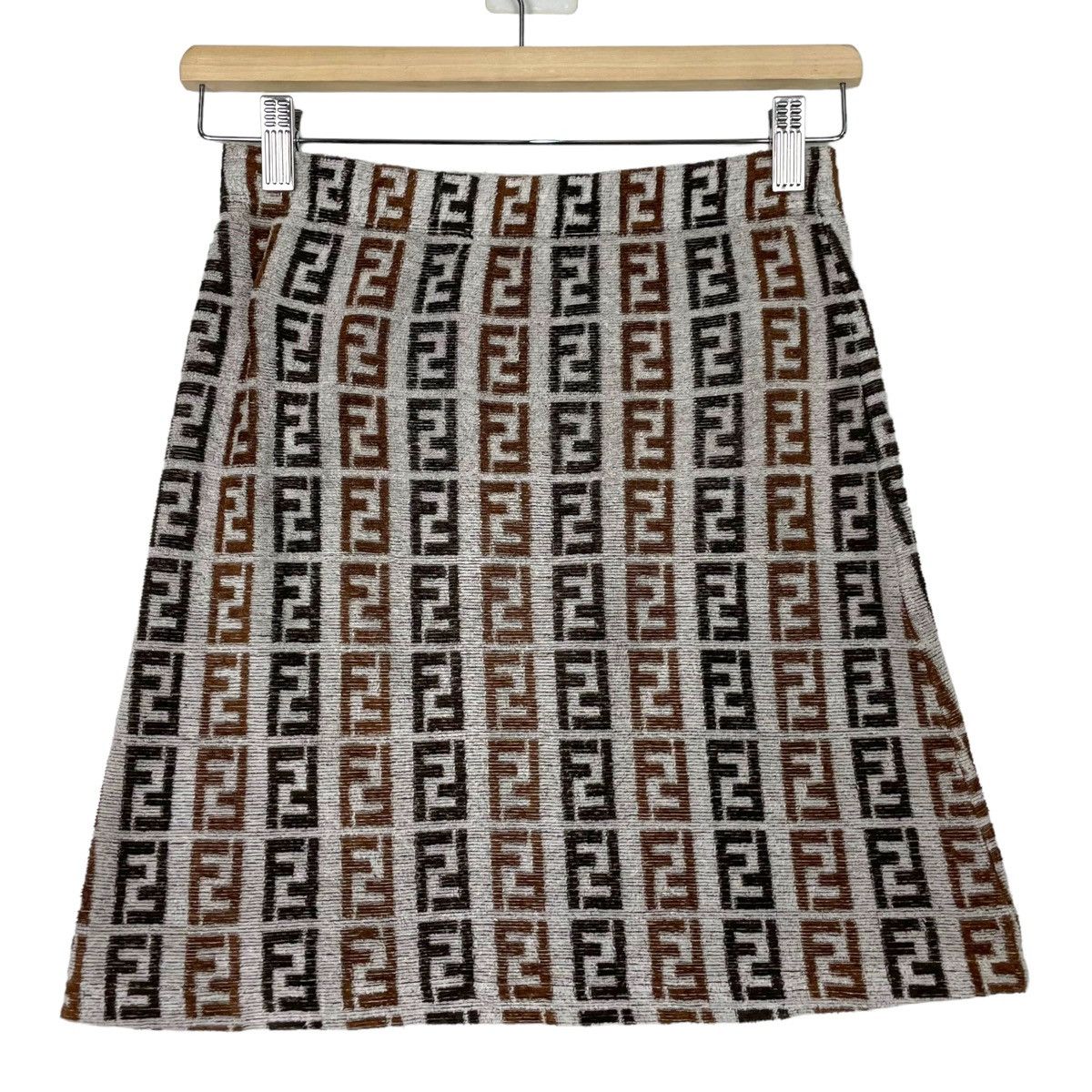 Fendi × Vintage 💥80s FENDI ZUCCA MONOGRAM MINI SKIRT Size 25" / US 0 / IT 36 - 6 Thumbnail