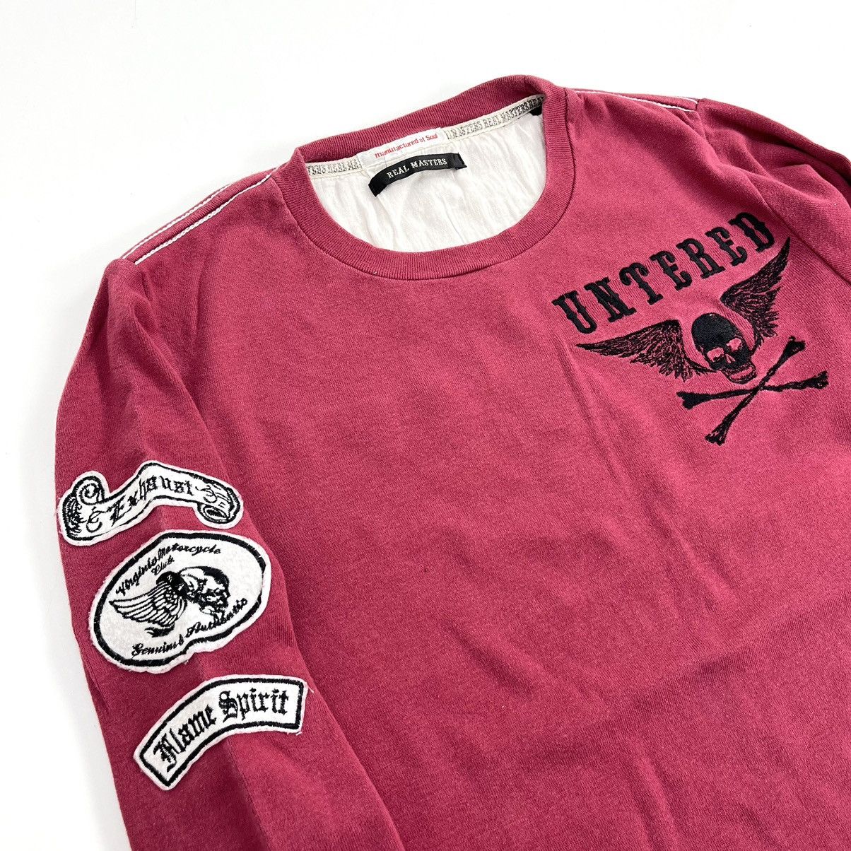 If Six Was Nine × Japanese Brand × Le Grande Bleu (L.G.B.) Vintage Real Master Skullbone Motorcycles LongSleeve Size US M / EU 48-50 / 2 - 13 Thumbnail