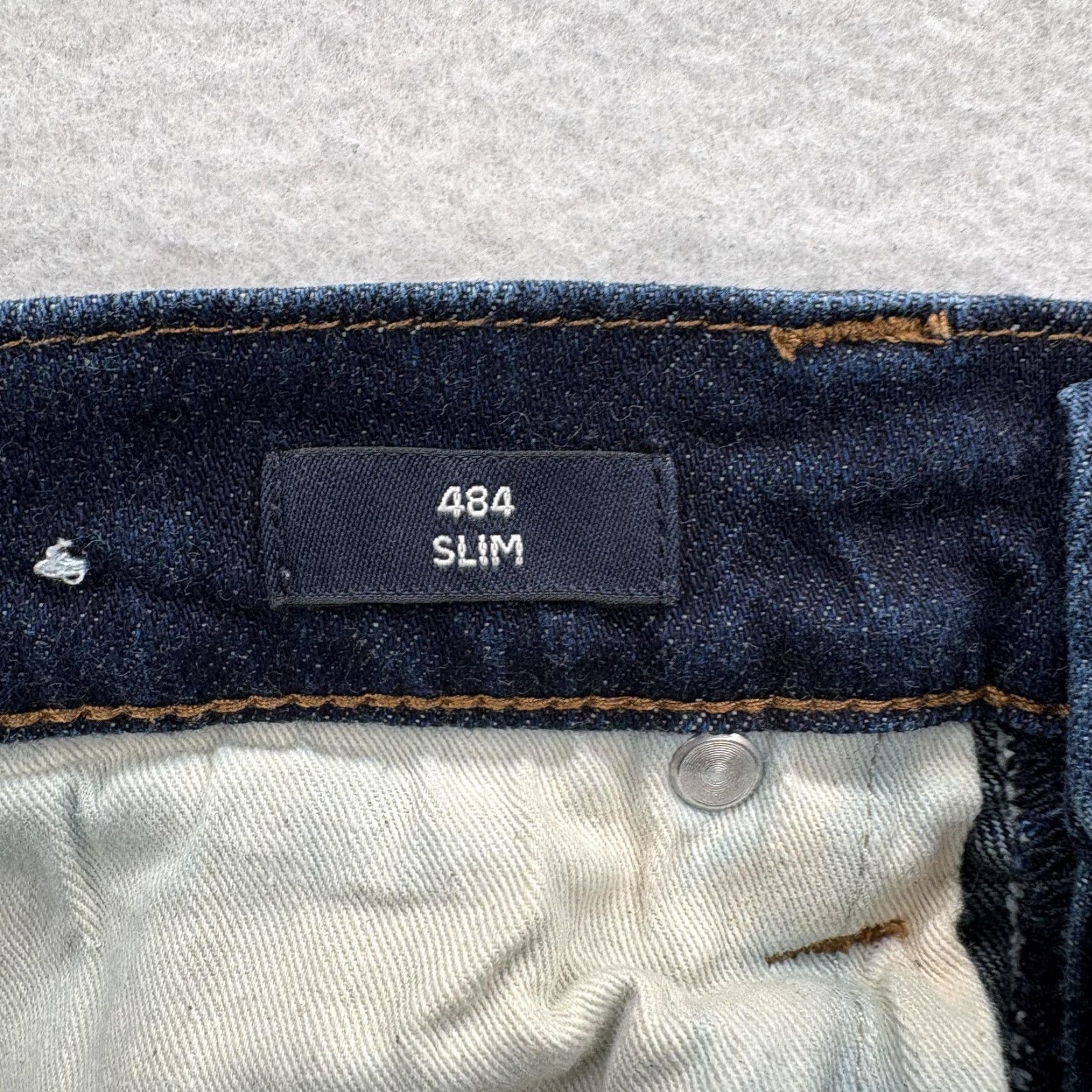 J.Crew J.CREW 484 Slim Taper Jeans Mens 29x30 Blue Dark Wash Stretch Denim Kurabo Shirt? Size US 29 - 5 Thumbnail