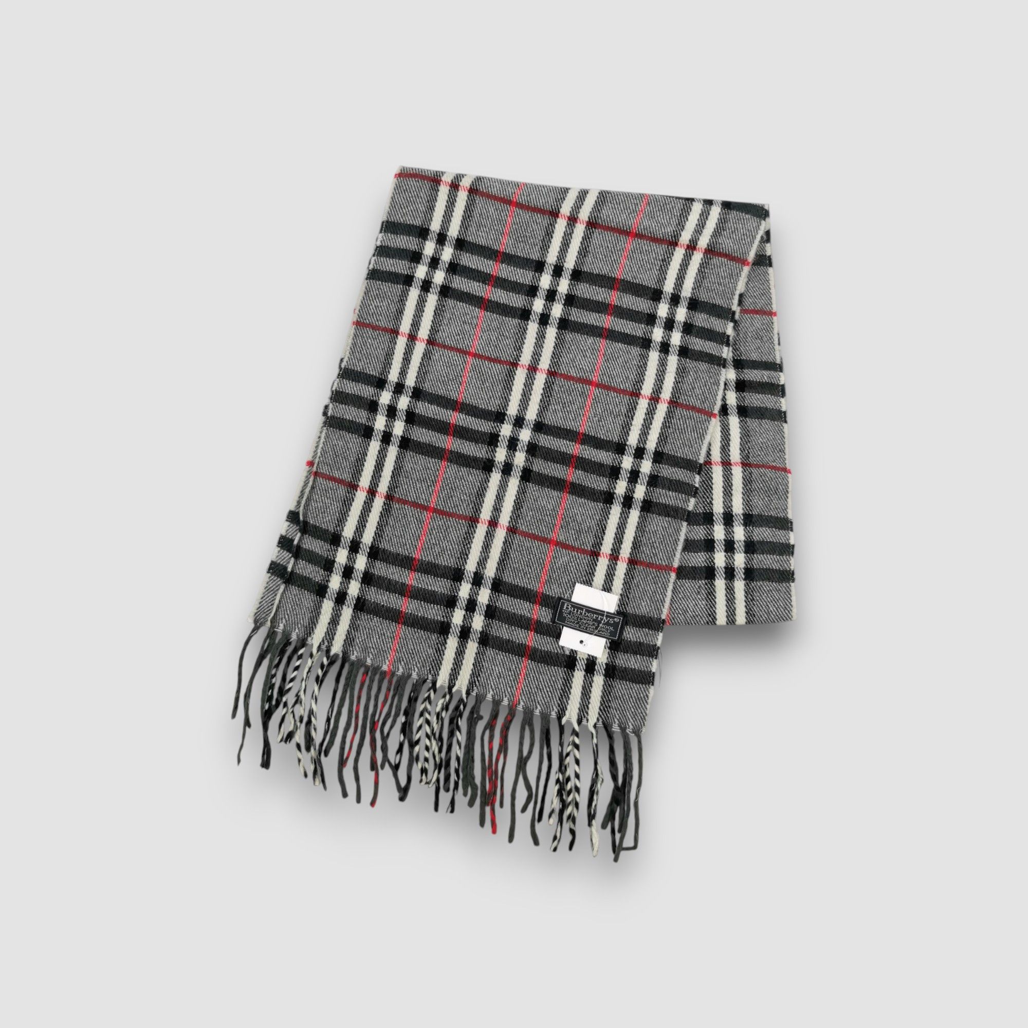 Burberry Vintage BURBERRY Scarf Muffler Wool Scarve Size ONE SIZE - 3 Thumbnail