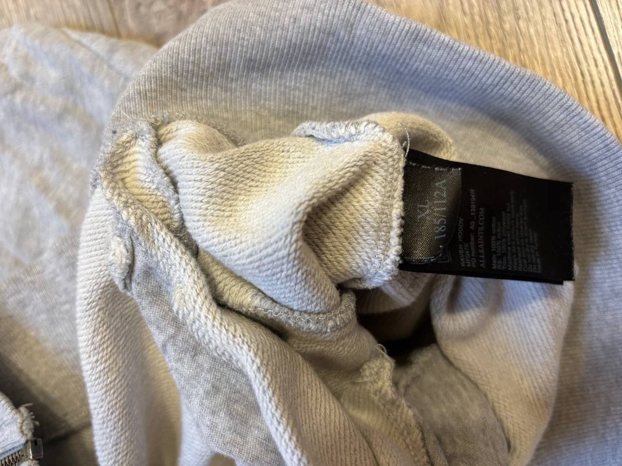 Allsaints Allsaints hoodie men Raven hoody L gray full zip Size US XL / EU 56 / 4 - 5 Thumbnail