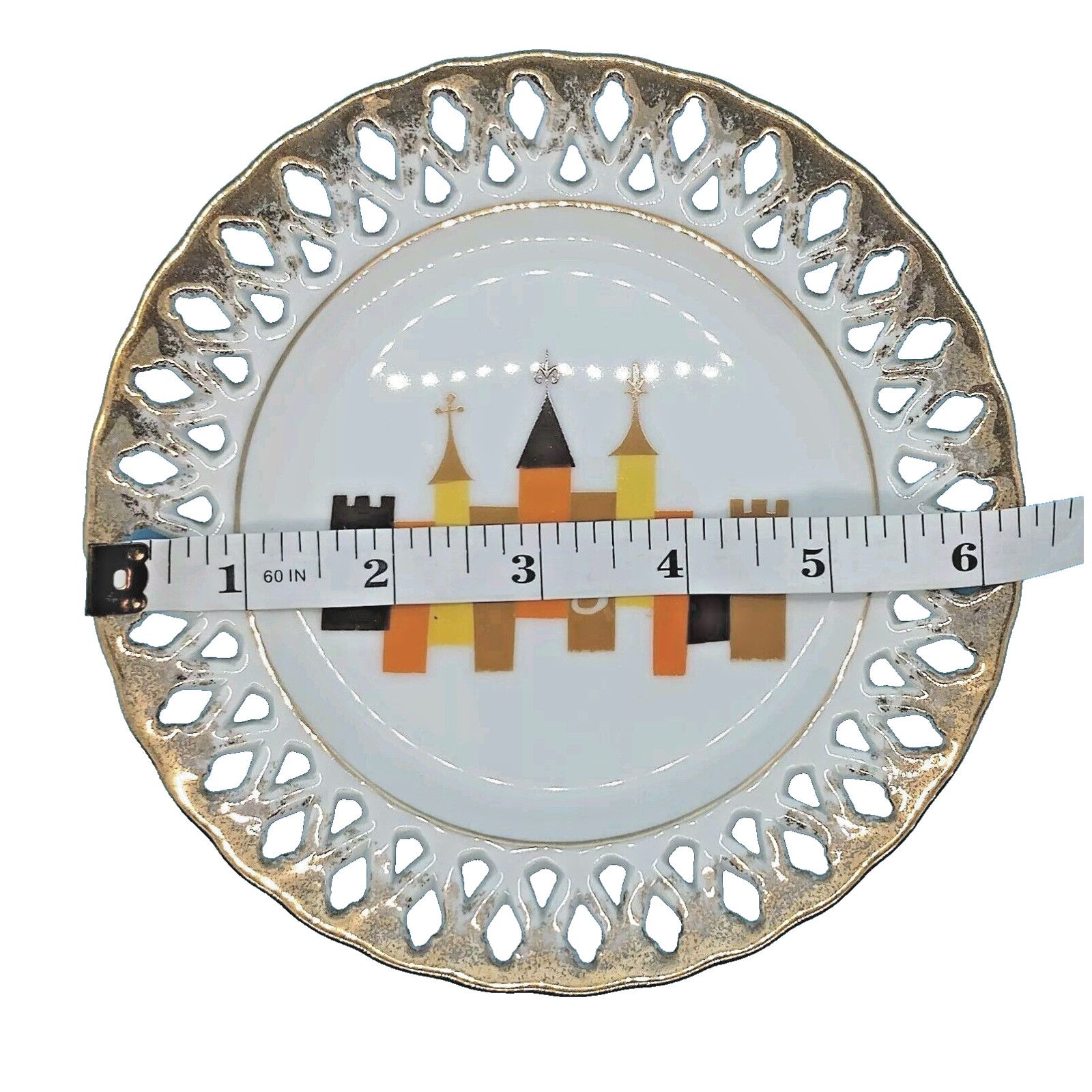 Disney VINTAGE* Disneyland Productions Plate 1960s Castle Porcelain Size ONE SIZE - 2 Thumbnail