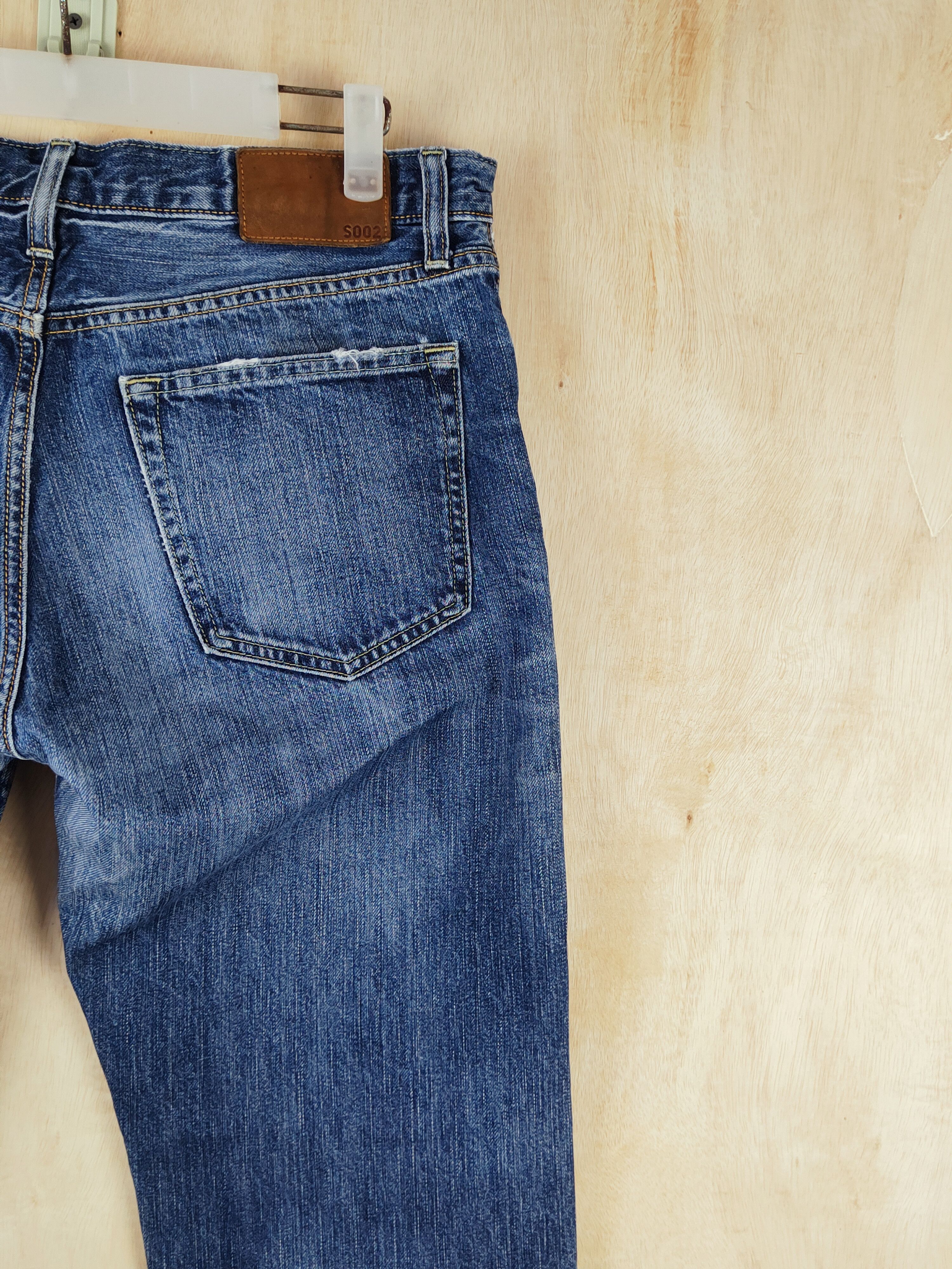 Japanese Brand Uniqlo Blue Distressed Ripped Jeans #S2648 Size US 34 / EU 50 - 11 Thumbnail