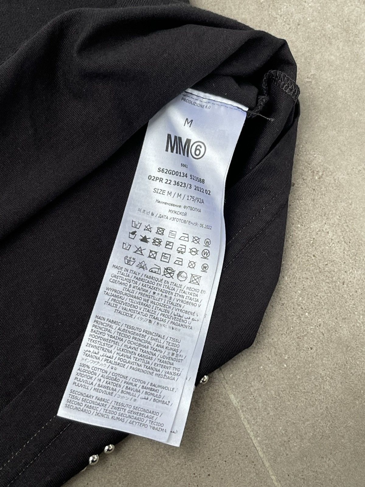 Maison Margiela !DS! SS22 Maison Margiela Studded Black Longsleeve T-Shirt Size US M / EU 48-50 / 2 - 21 Thumbnail