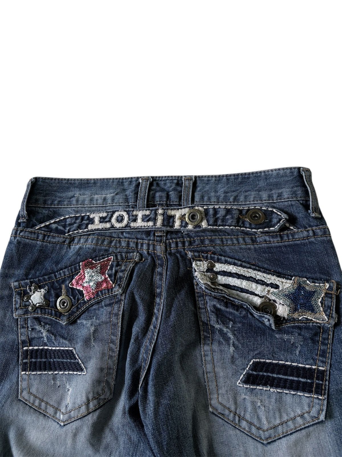 14th Addiction Lolita Clawmarks whisker Denim Pants Size US 29 - 4 Thumbnail