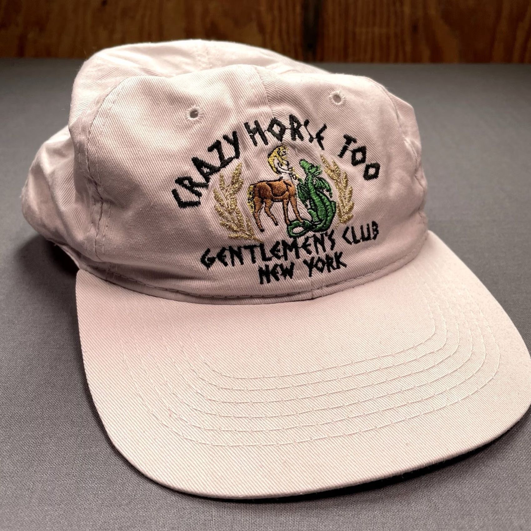 Vintage Crazy Horse Too Hat Club New York Billy Jo Las Vegas Club Baseball Cap Adjustable One Size Men White Cotton Casual Size ONE SIZE - 2 Thumbnail