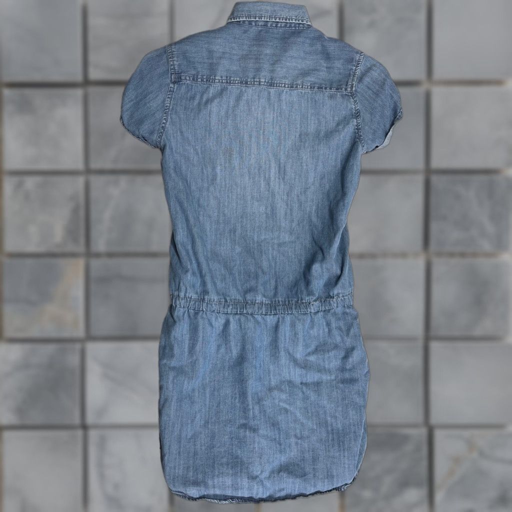 Silver Jeans Co. VINTAGE Y2K Silver Jeans Chambray Shirt Dress XS Blue Short Sleeve Cotton Blend Western Shirt Dress Womens Size XS / US 0-2 / IT 36-38 - 1 Thumbnail