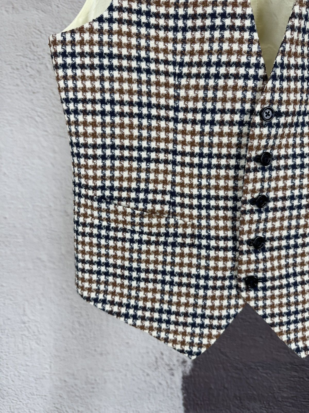 Paoloni Paoloni Houdstooth Quarantasei Classic vest waistcoat Size 36R - 4 Thumbnail