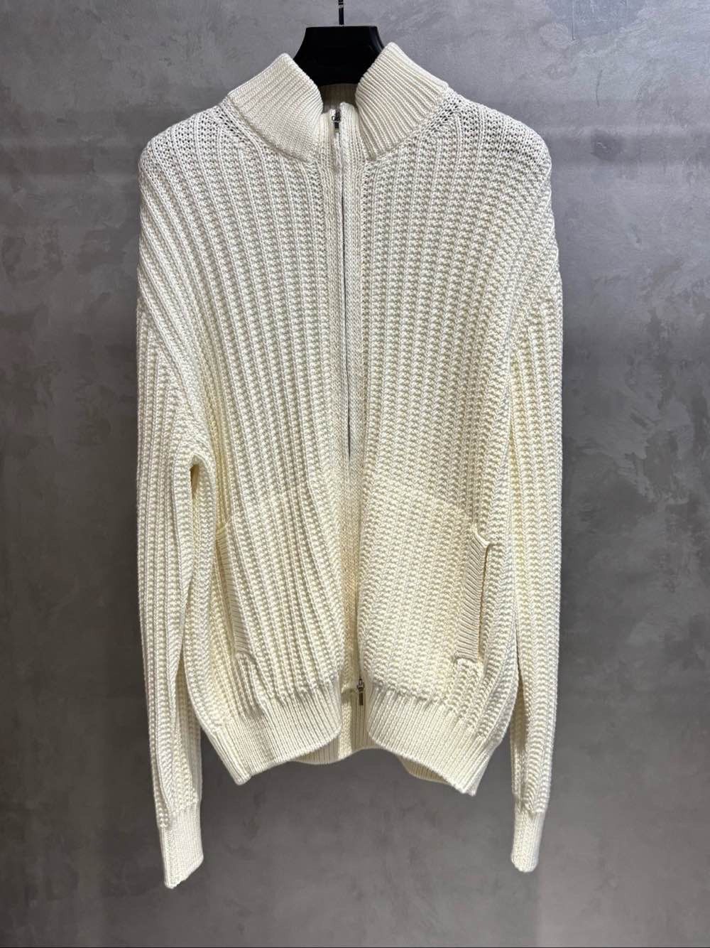 Loro Piana Loro Piana Cotton Zip-Up Knit Size M Size US M / EU 48-50 / 2 - 1 Thumbnail