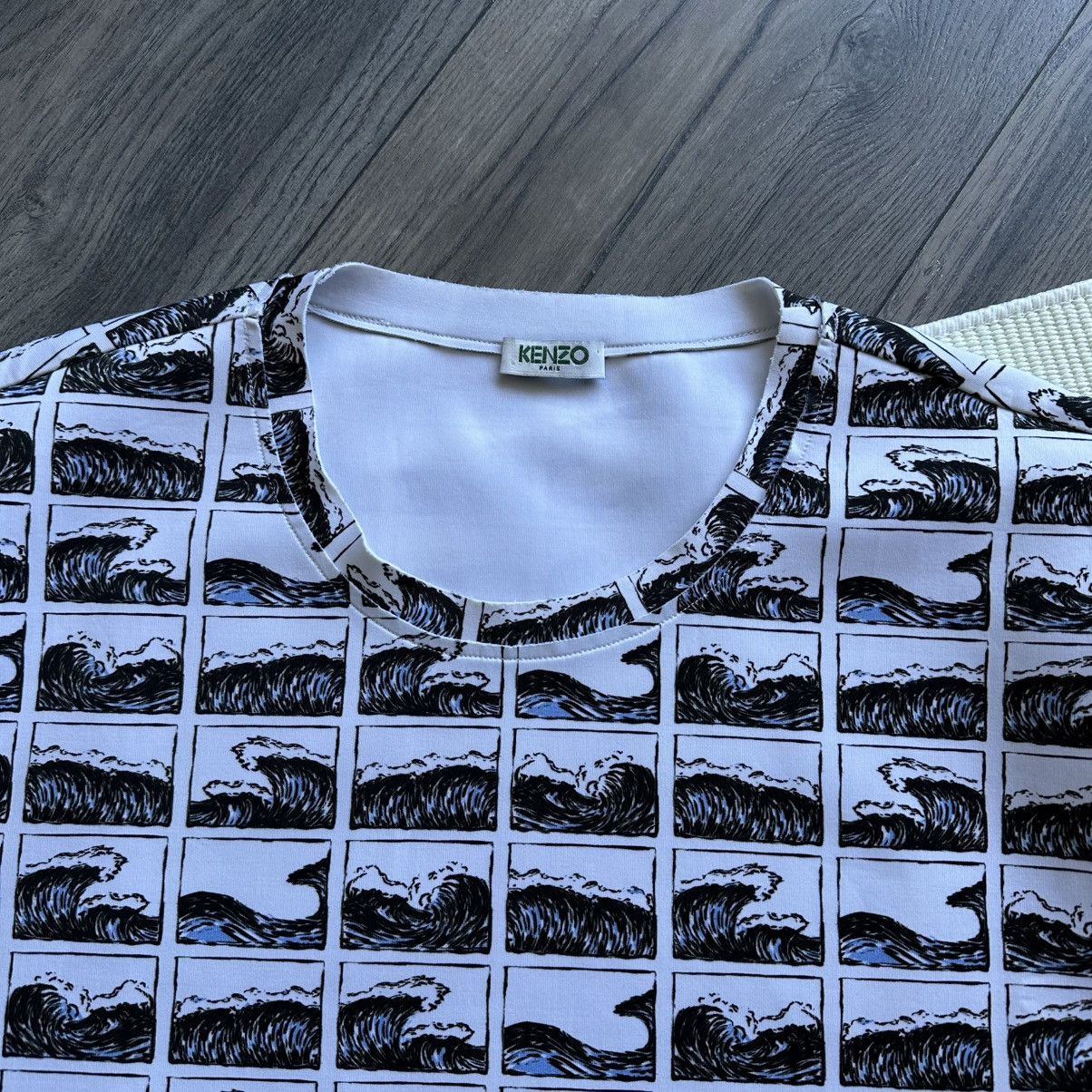 Kenzo Rare KENZO Neoprene Japanese Wave Pattern Long Sleeve Shirt Size US XXL / EU 58 / 5 - 3 Thumbnail